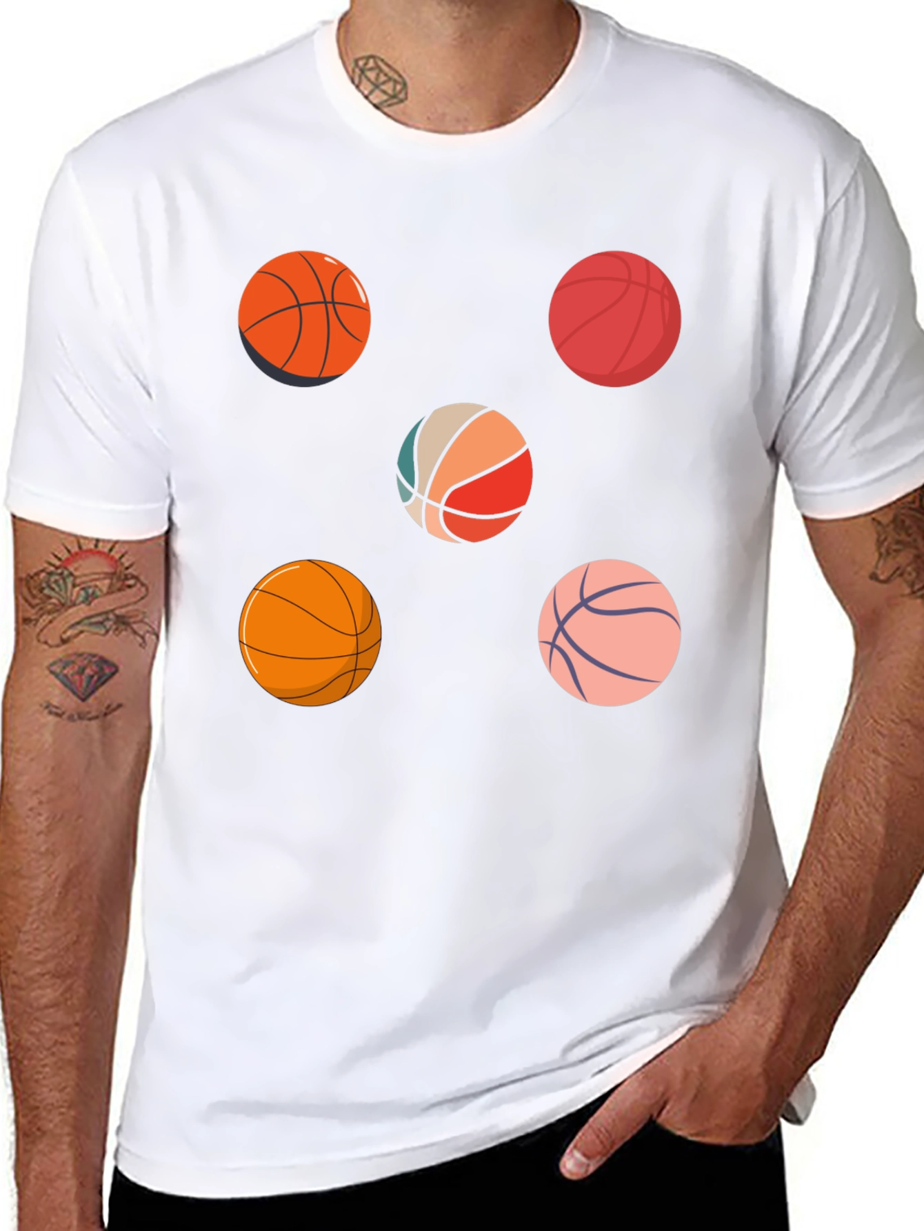 Basketball Pattern T-Shirt