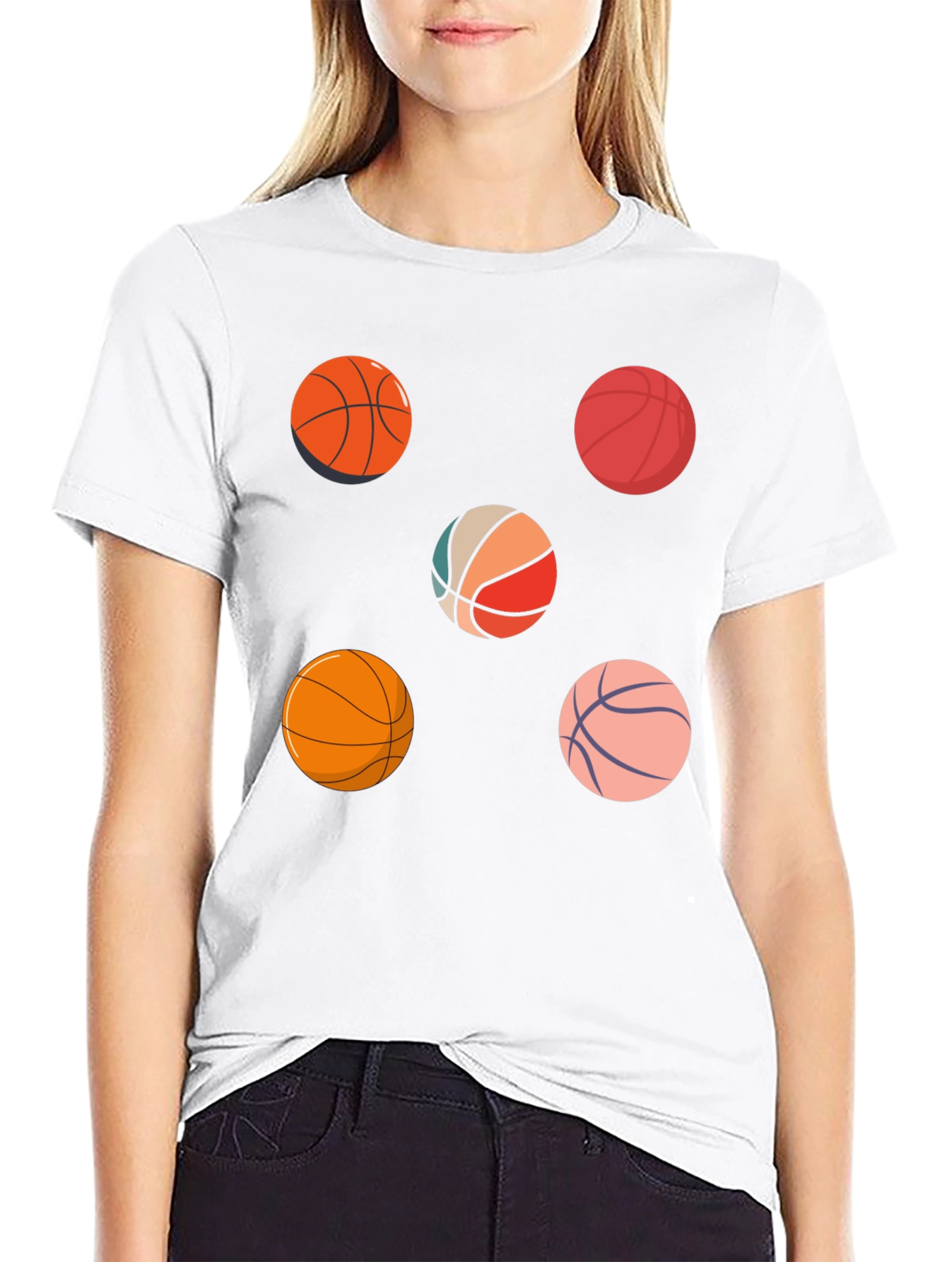Basketball Pattern T-Shirt