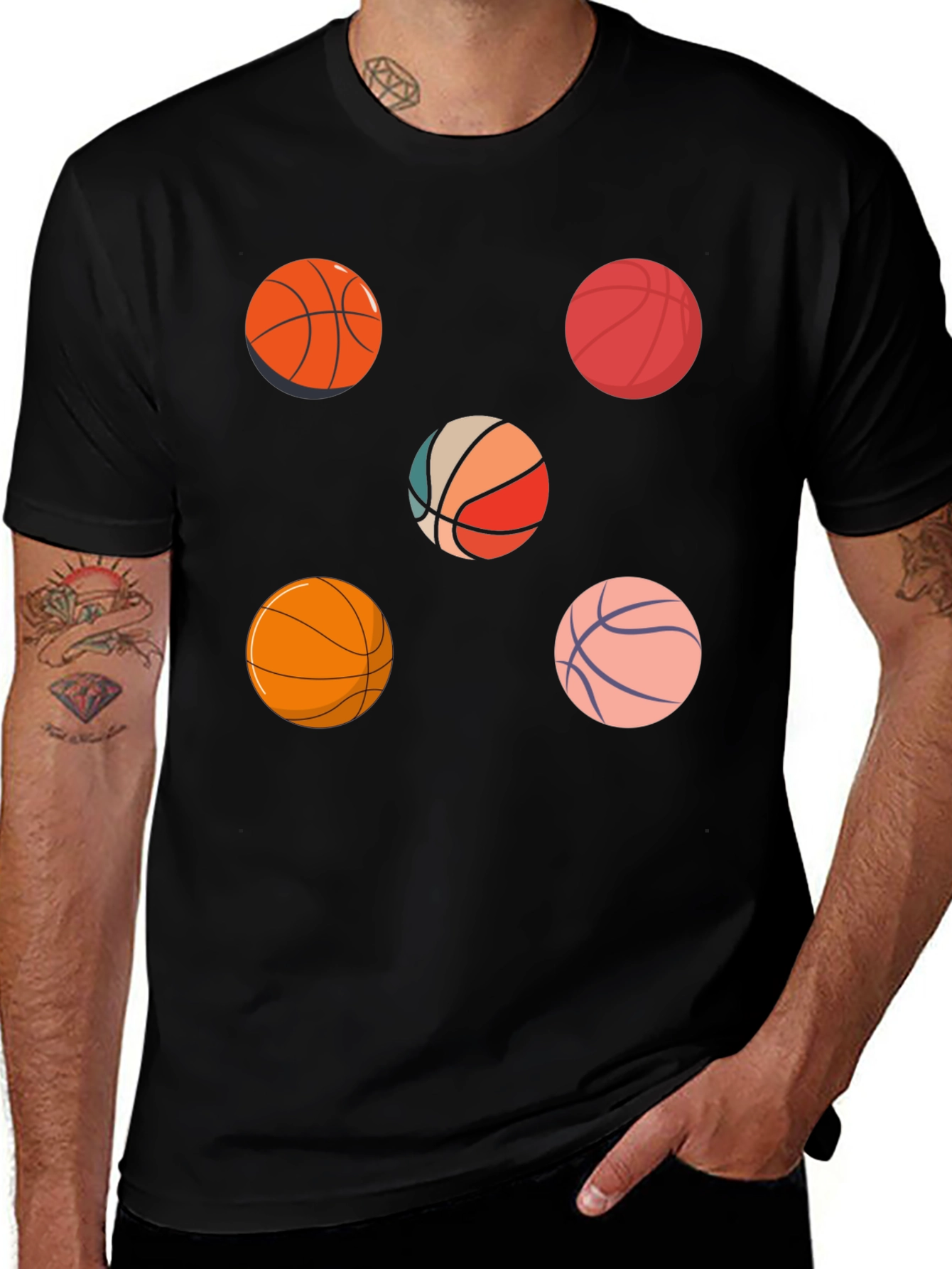 Basketball Pattern T-Shirt