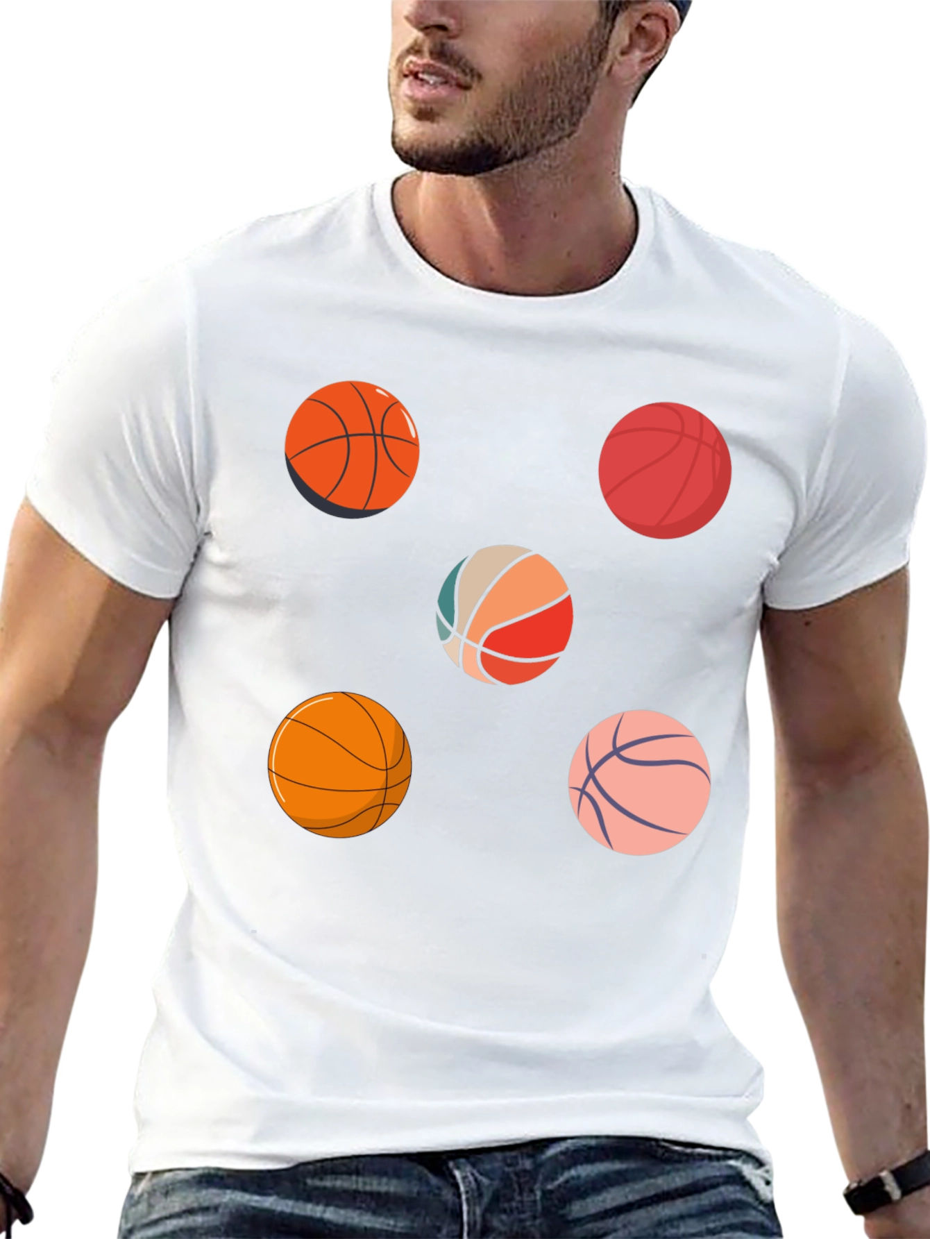 Basketball Pattern T-Shirt
