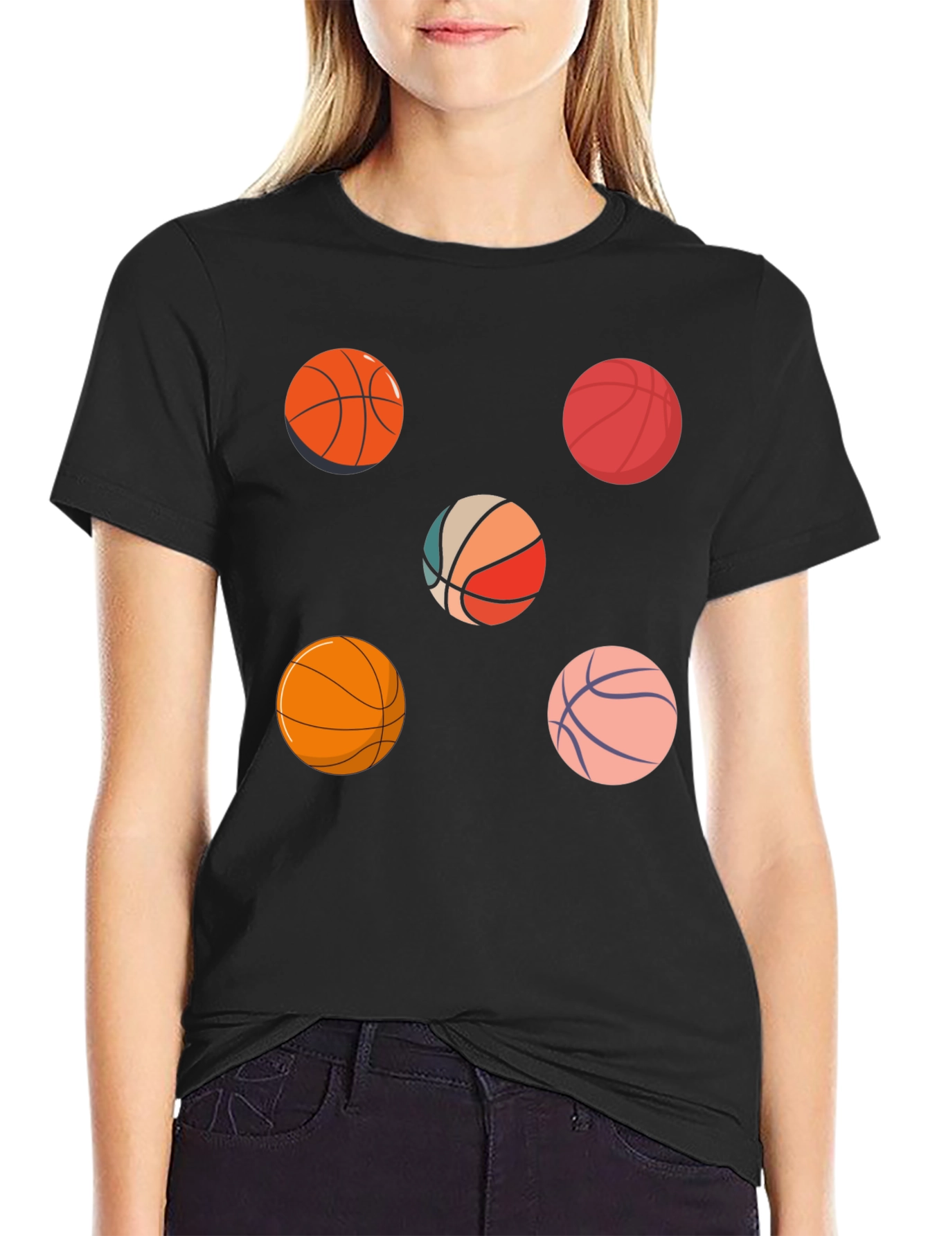 Basketball Pattern T-Shirt