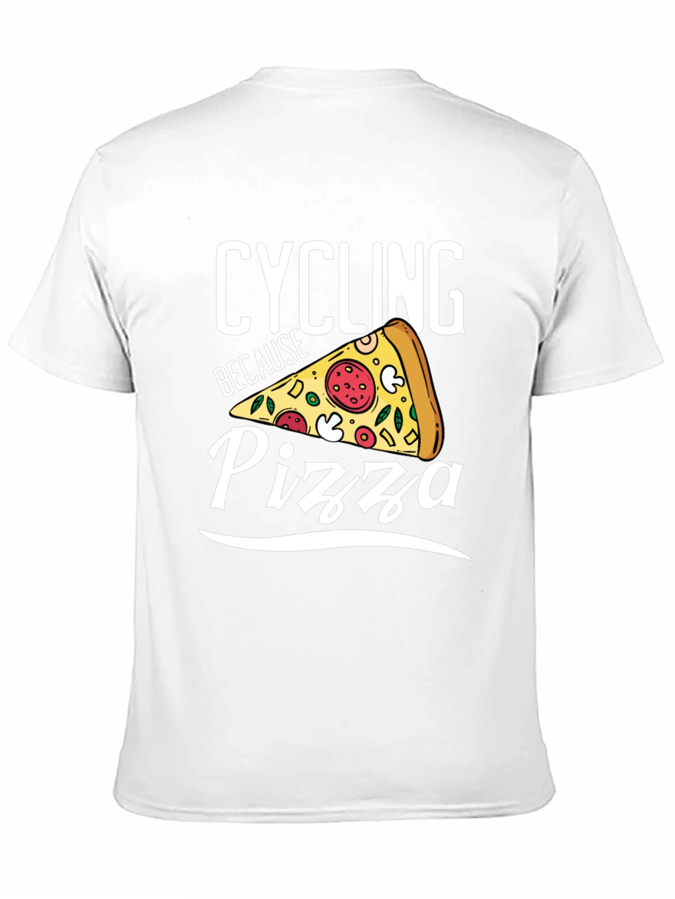 Cycling Because Pizza Graphic Tee