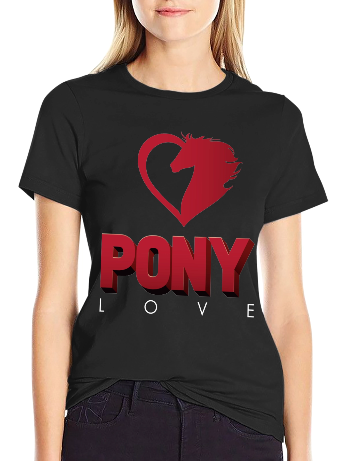 Pony Love Graphic Tee - Horse Heart Design
