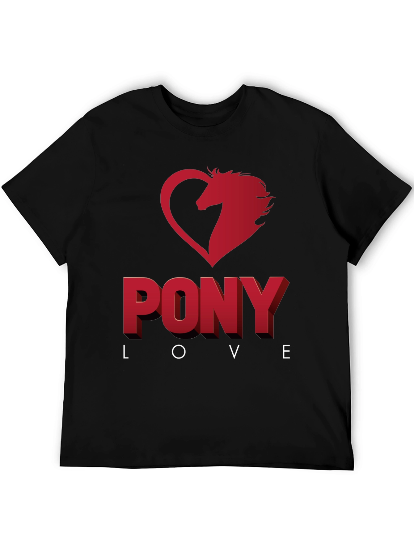 Pony Love Graphic Tee - Horse Heart Design