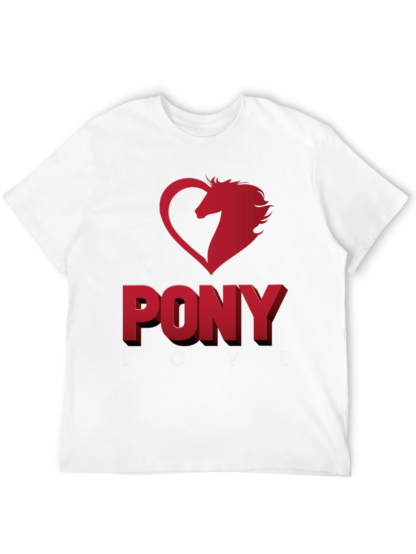 Pony Love Graphic Tee - Horse Heart Design