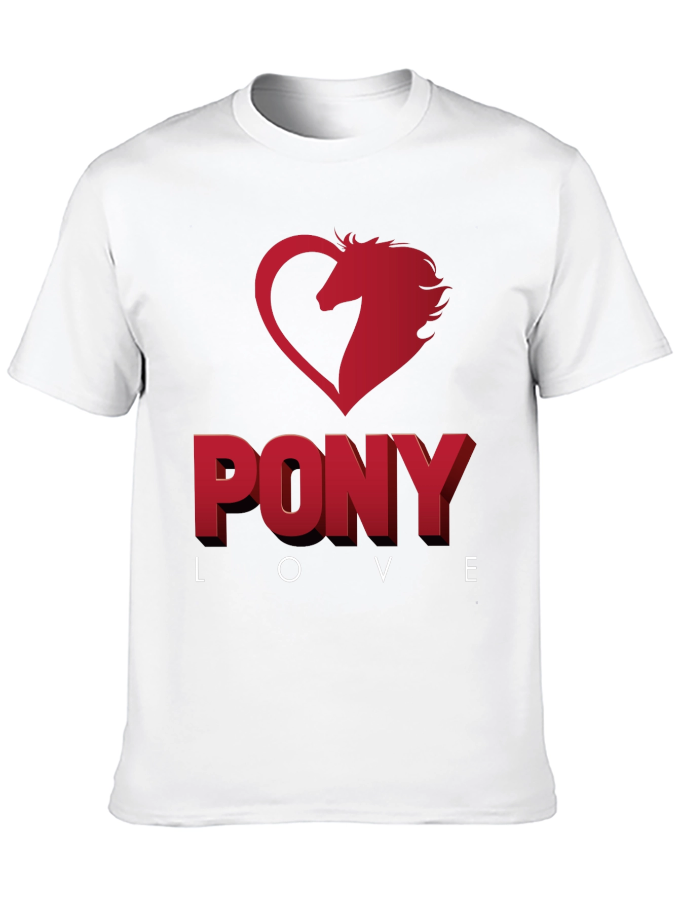 Pony Love Graphic Tee - Horse Heart Design