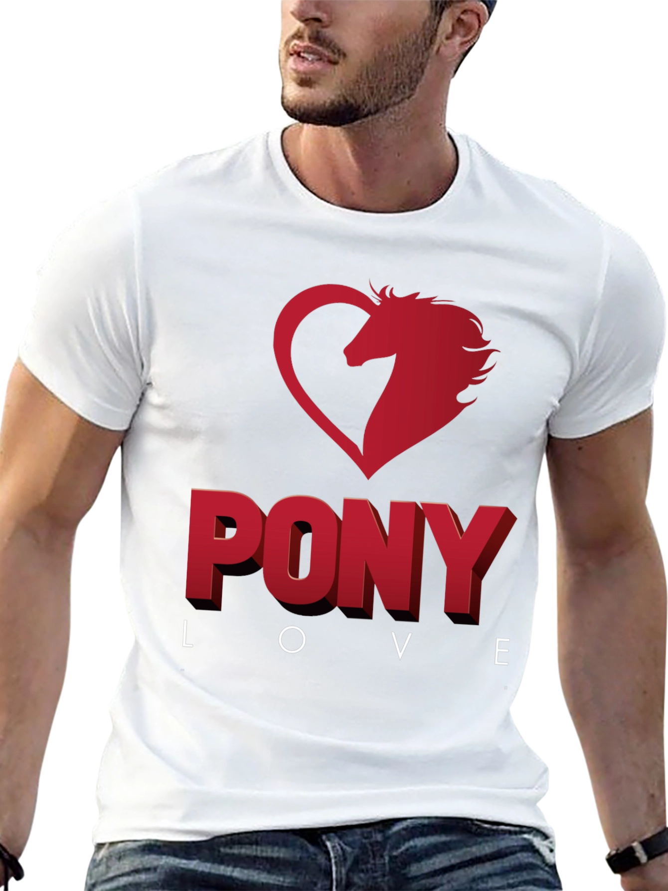 Pony Love Graphic Tee - Horse Heart Design