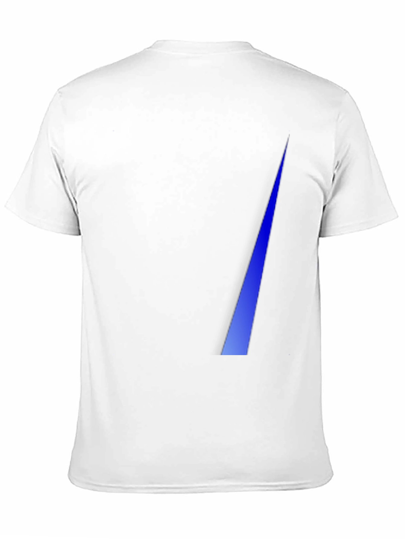 Modern Black Tee with Geometric Blue Stripe Design