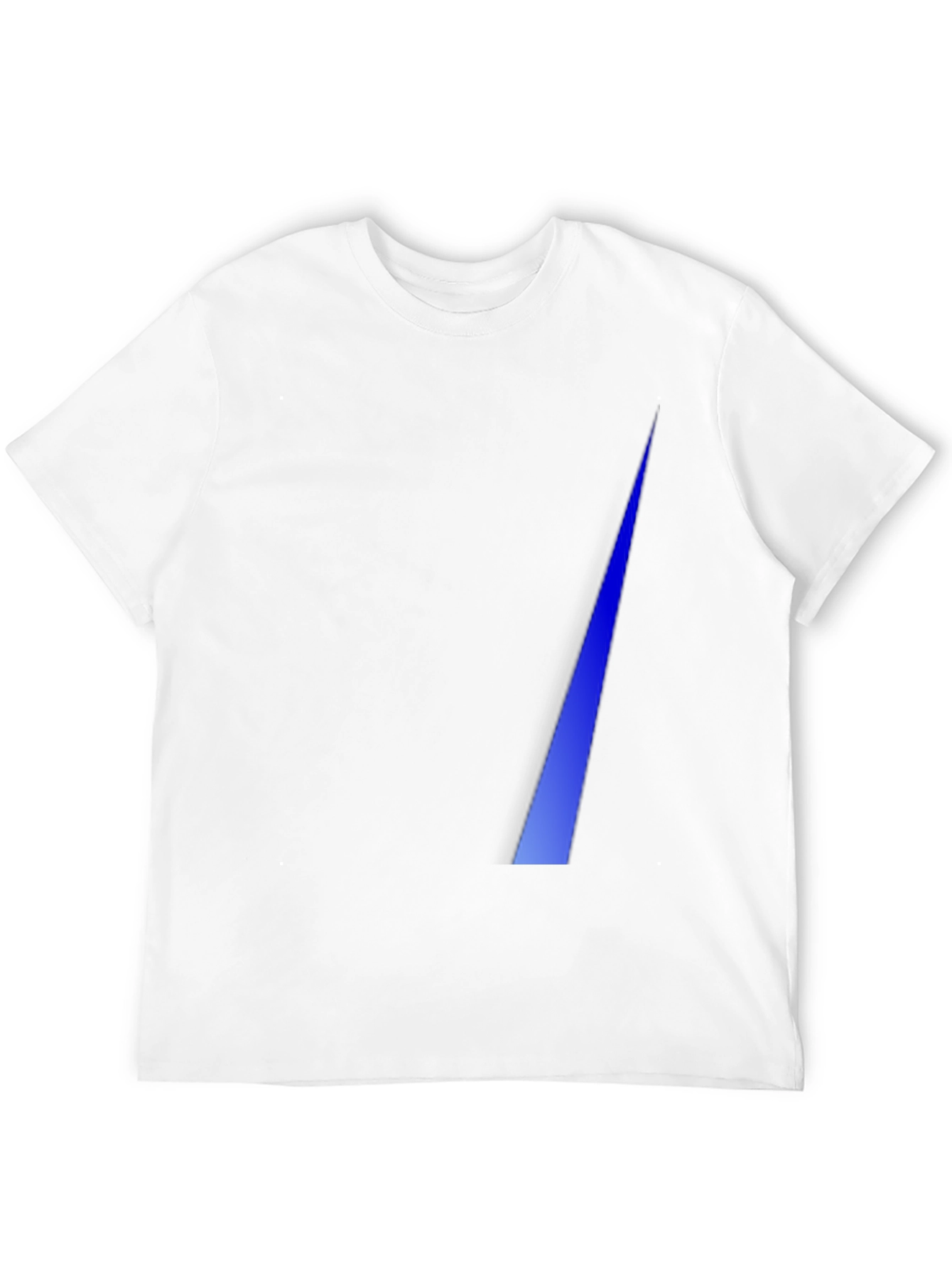 Modern Black Tee with Geometric Blue Stripe Design