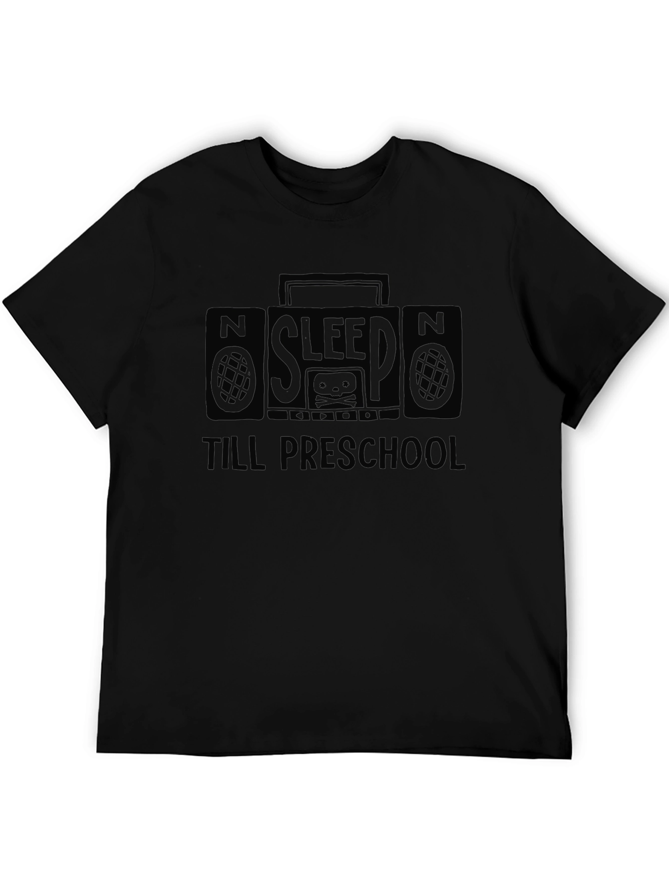 Sleep Till Preschool Black Graphic Tee