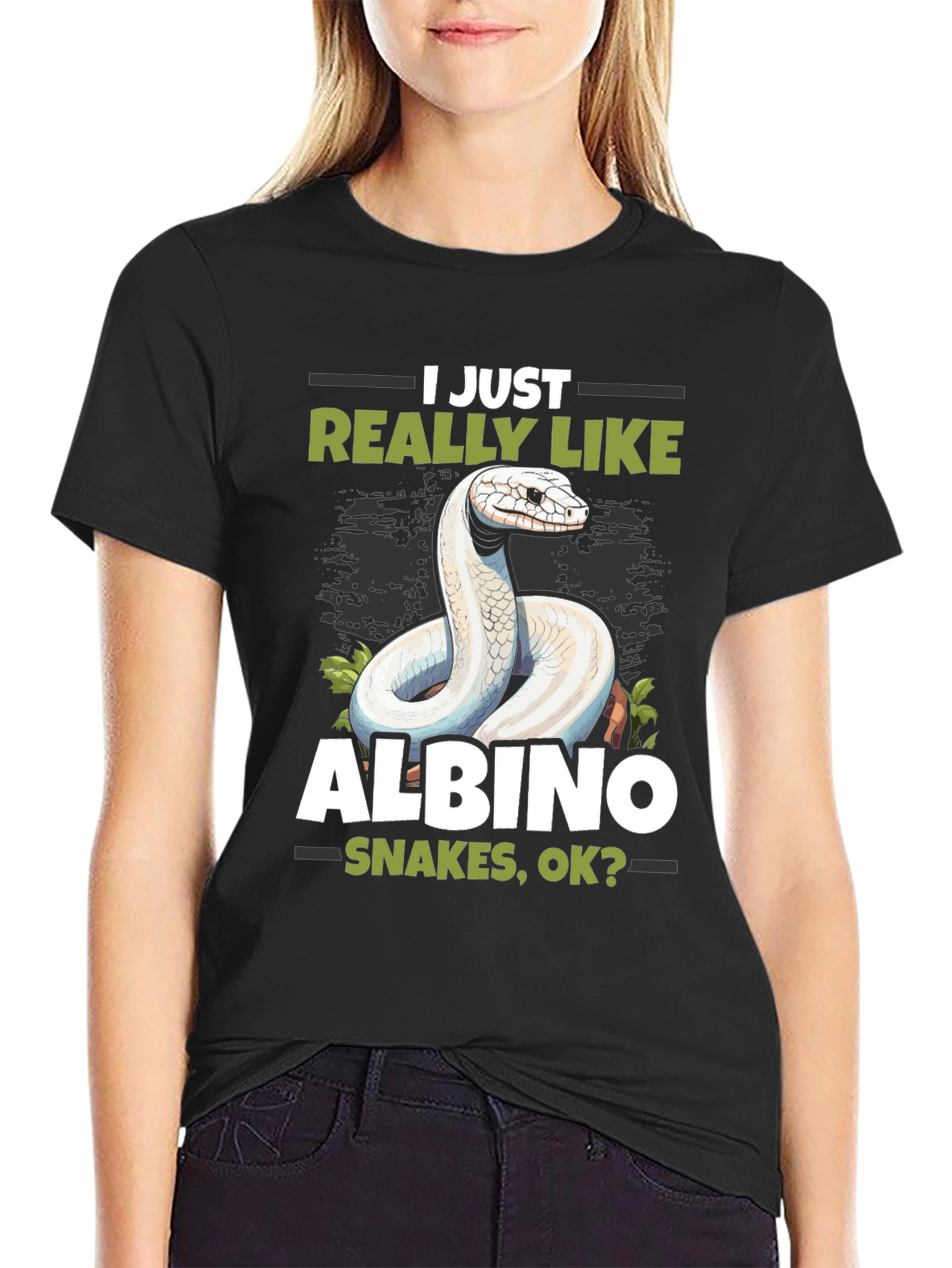 Albino Snake Lover T-Shirt - Reptile Pet Tee