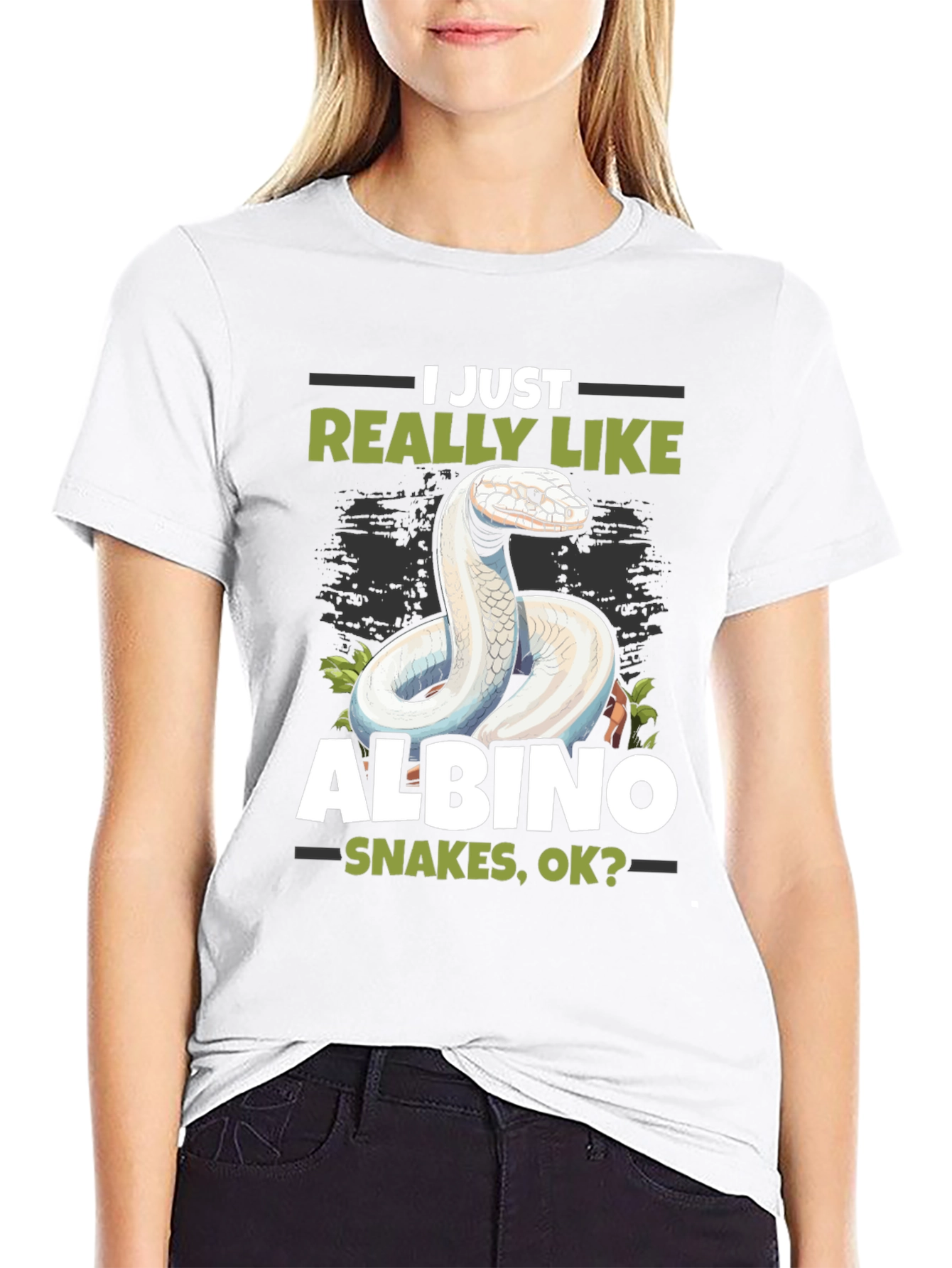 Albino Snake Lover T-Shirt - Reptile Pet Tee