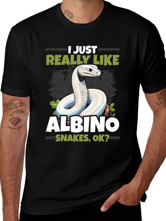 Albino Snake Lover T-Shirt - Reptile Pet Tee