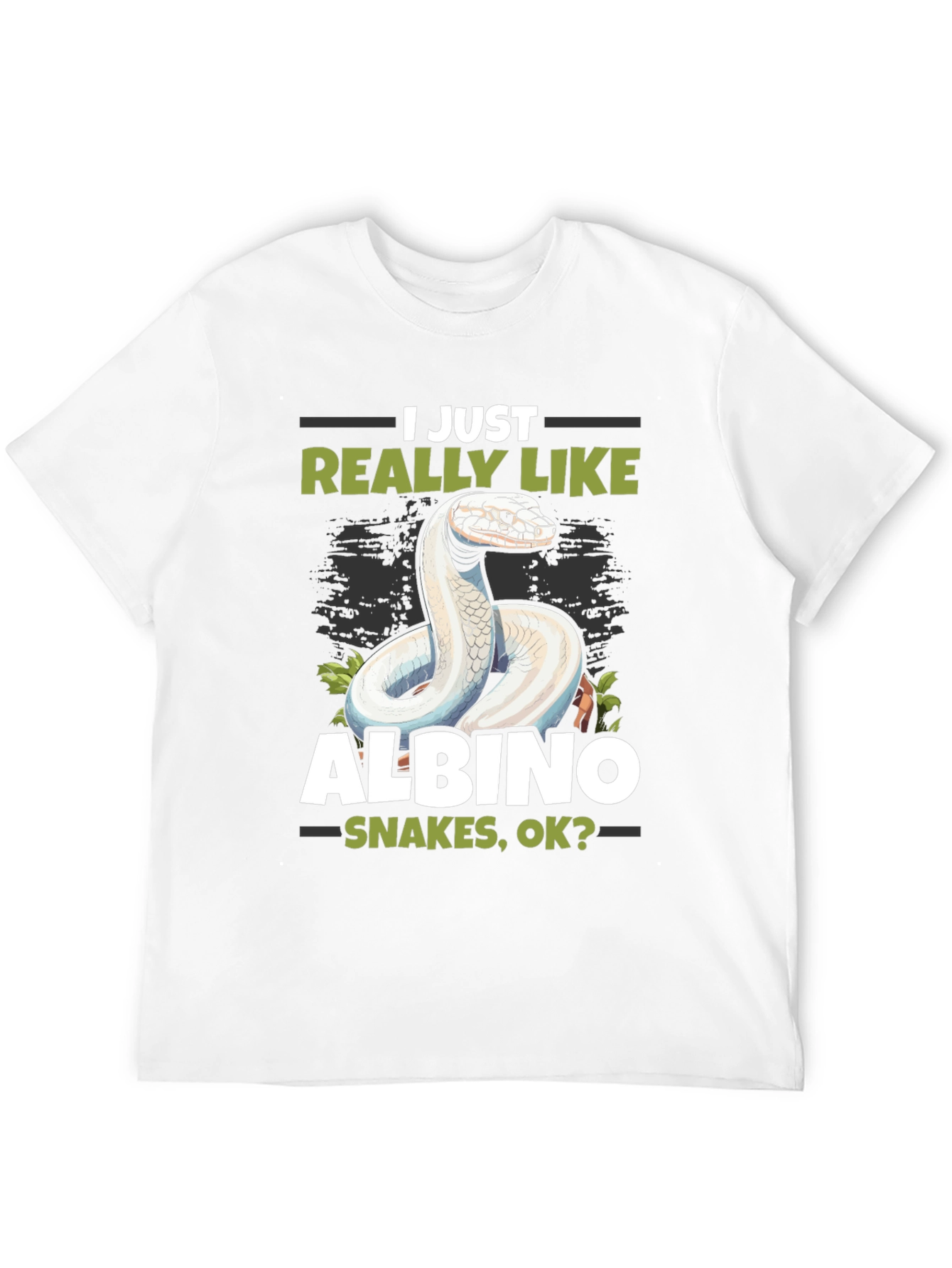 Albino Snake Lover T-Shirt - Reptile Pet Tee