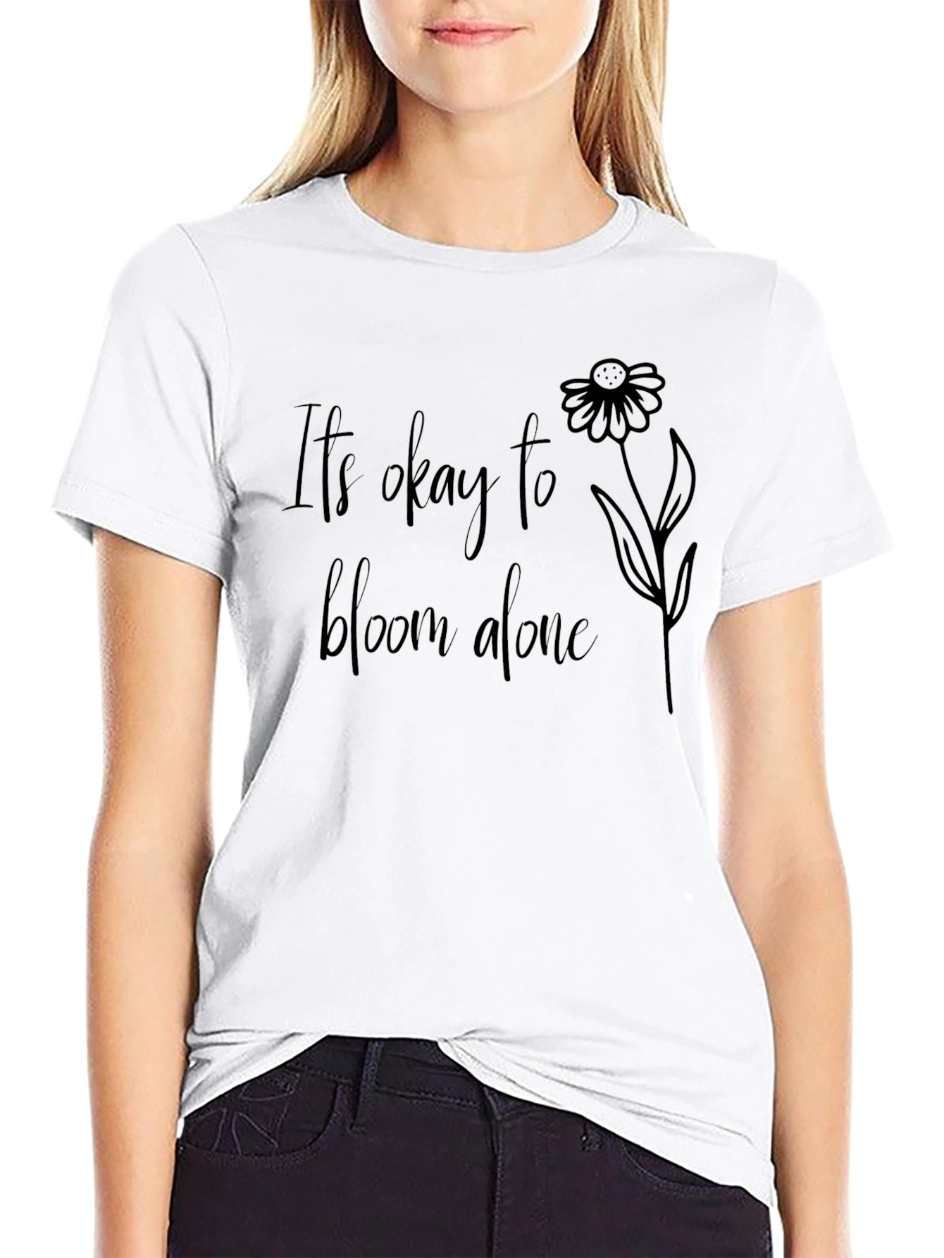 Bloom Alone Graphic Tee - Stylish Comfort