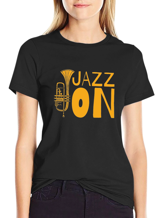 Jazz On T-Shirt - Stylish Music Lover Tee