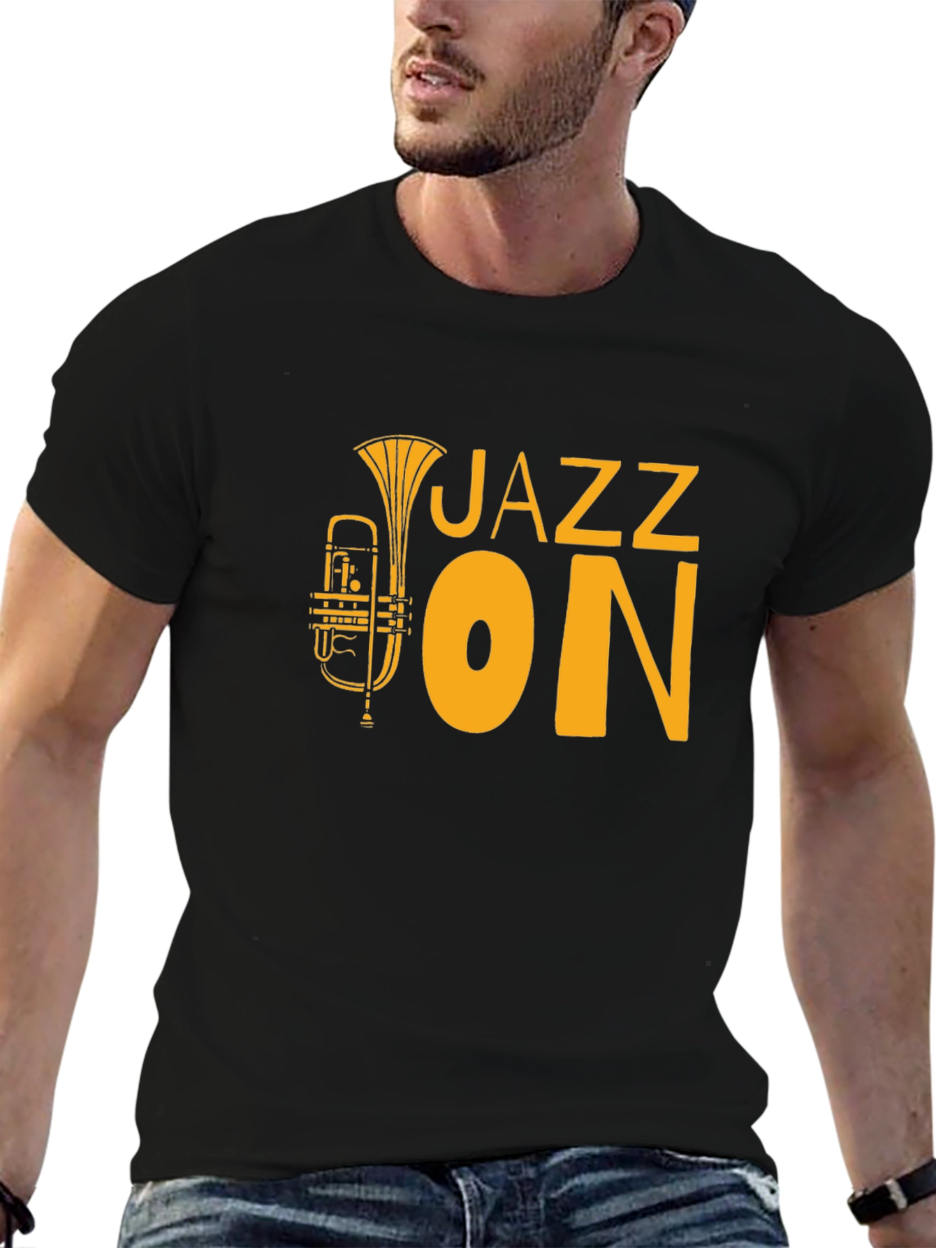 Jazz On T-Shirt - Stylish Music Lover Tee
