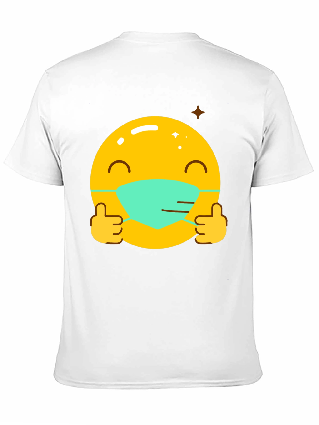 Masked Emoji Graphic Tee - Stay Safe!