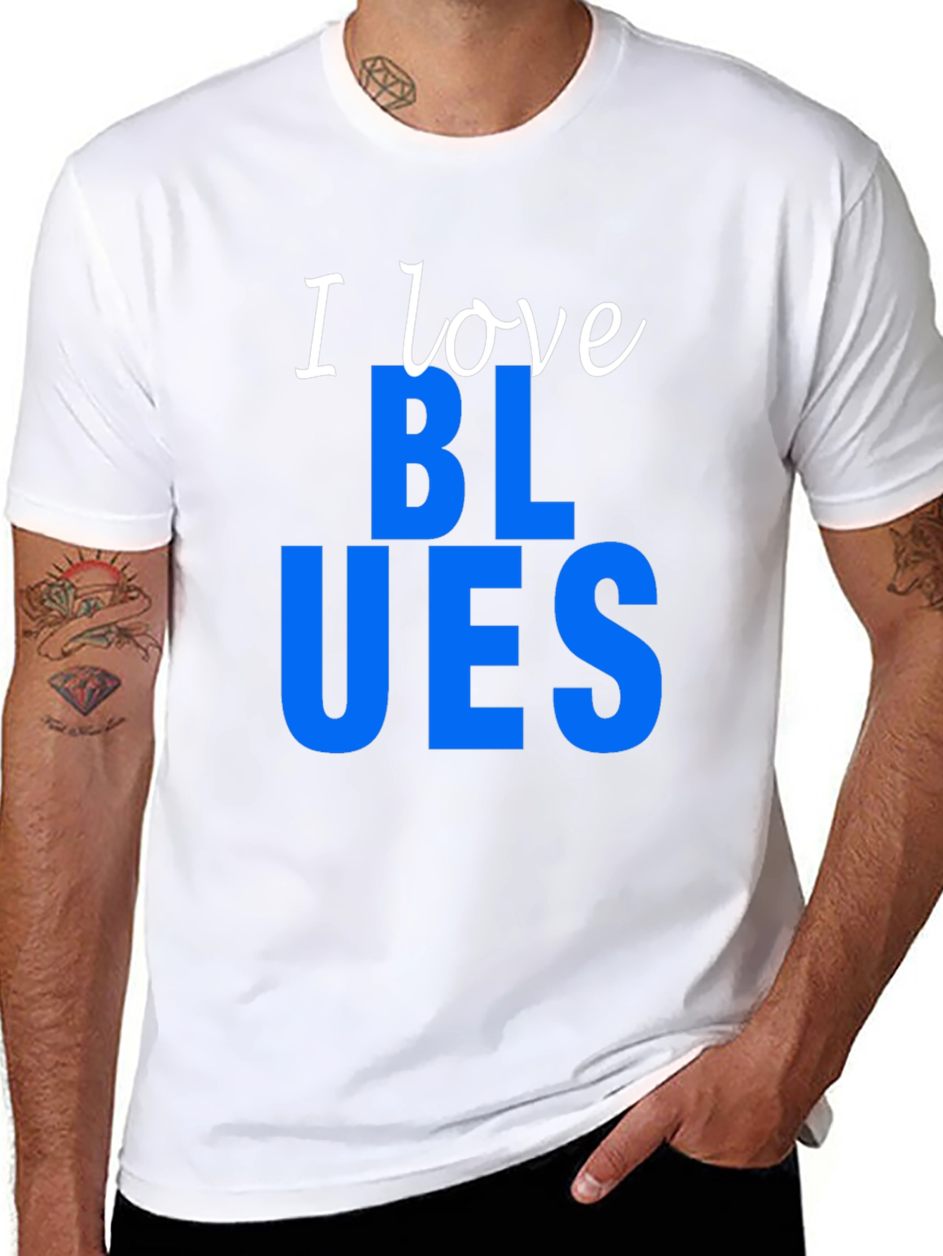 I Love Blues Graphic T-Shirt