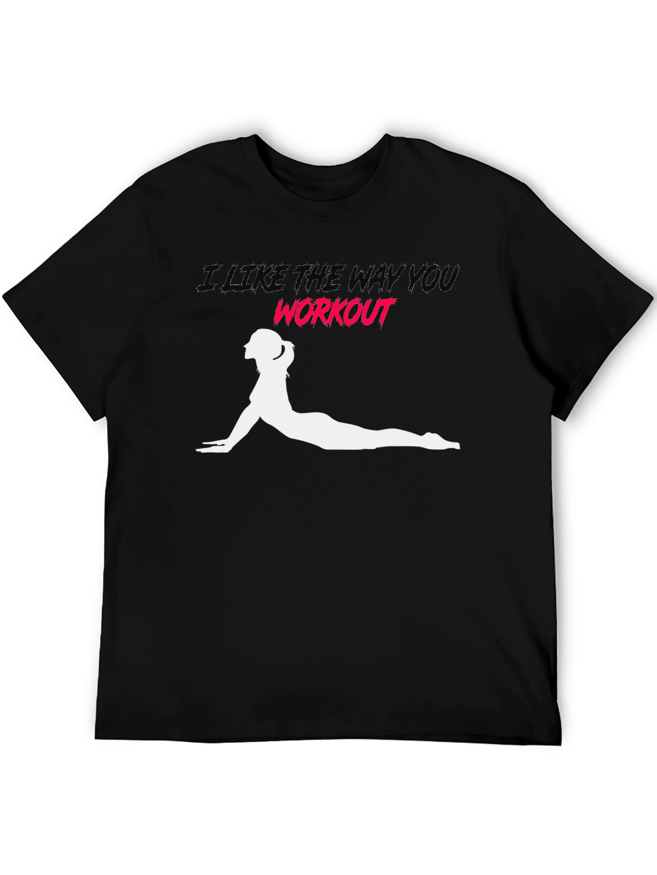 Workout Pose Graphic Tee - Black