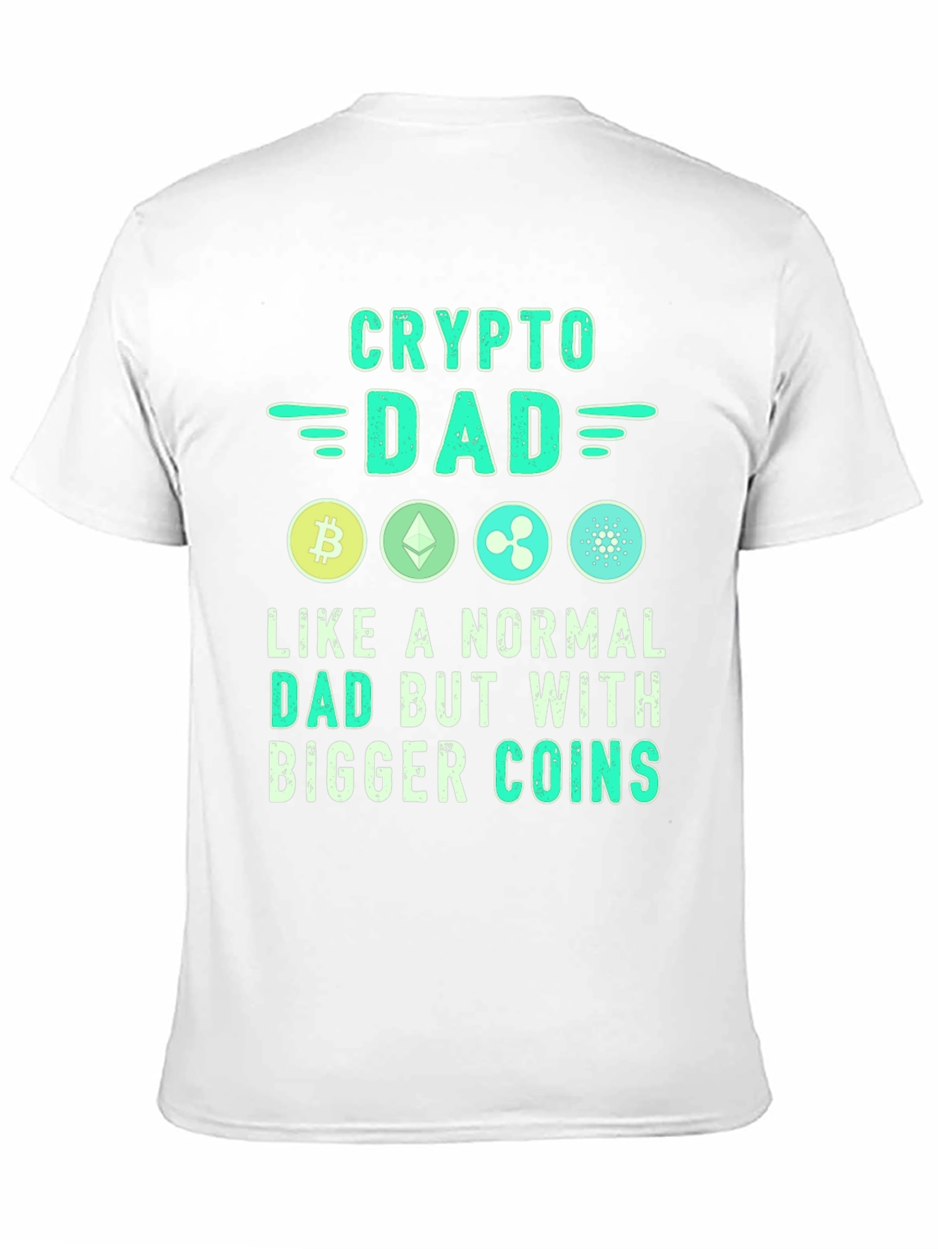 Crypto Dad T-Shirt - Bitcoin Ethereum Ripple Design