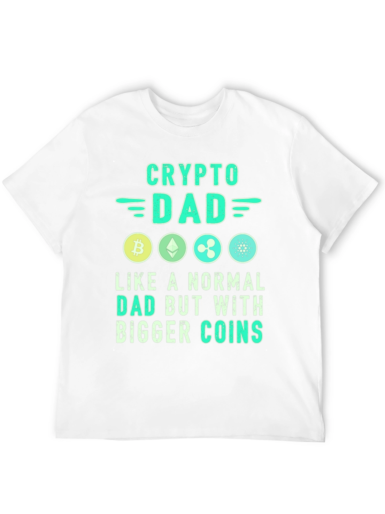Crypto Dad T-Shirt - Bitcoin Ethereum Ripple Design