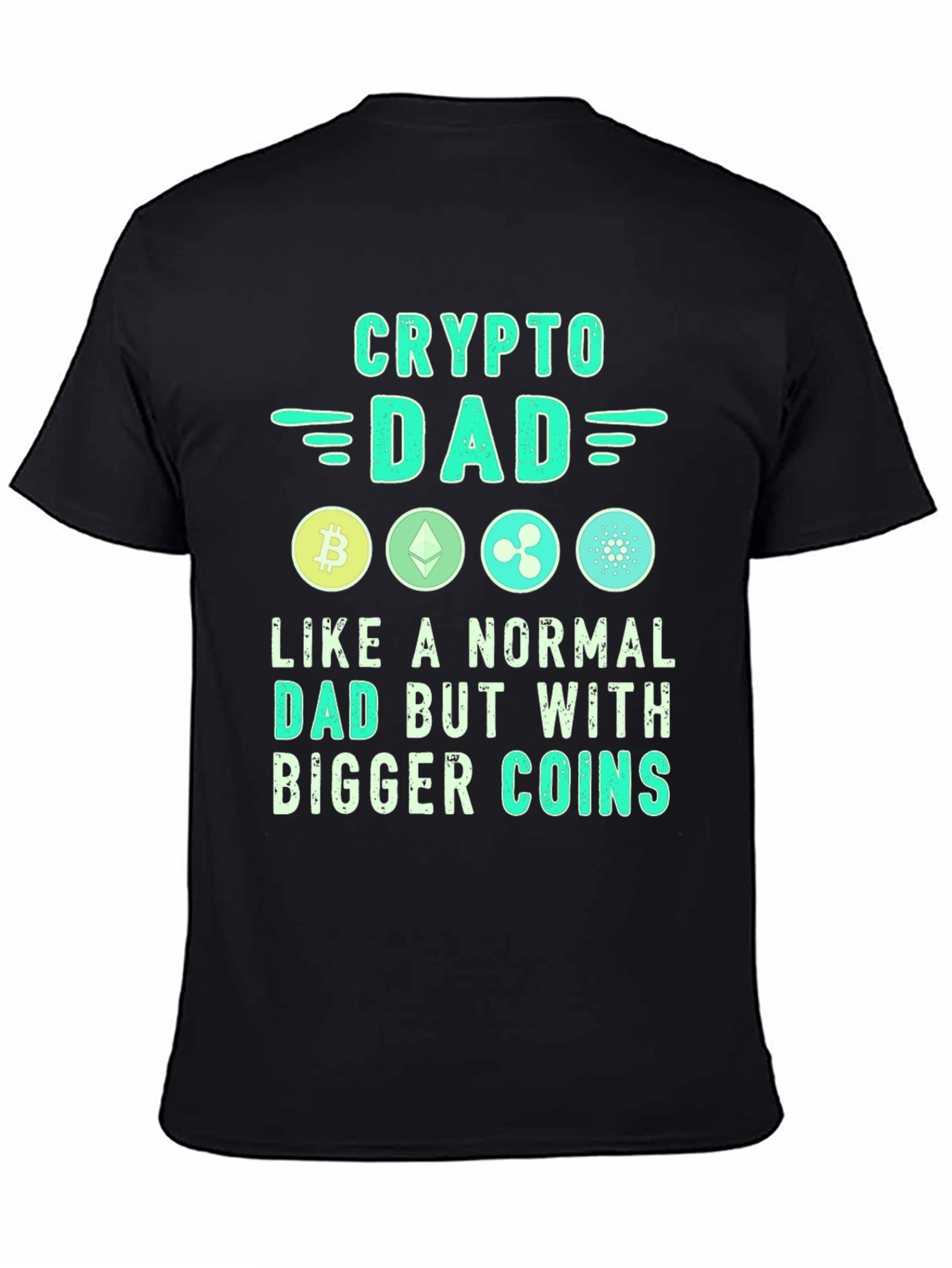 Crypto Dad T-Shirt - Bitcoin Ethereum Ripple Design