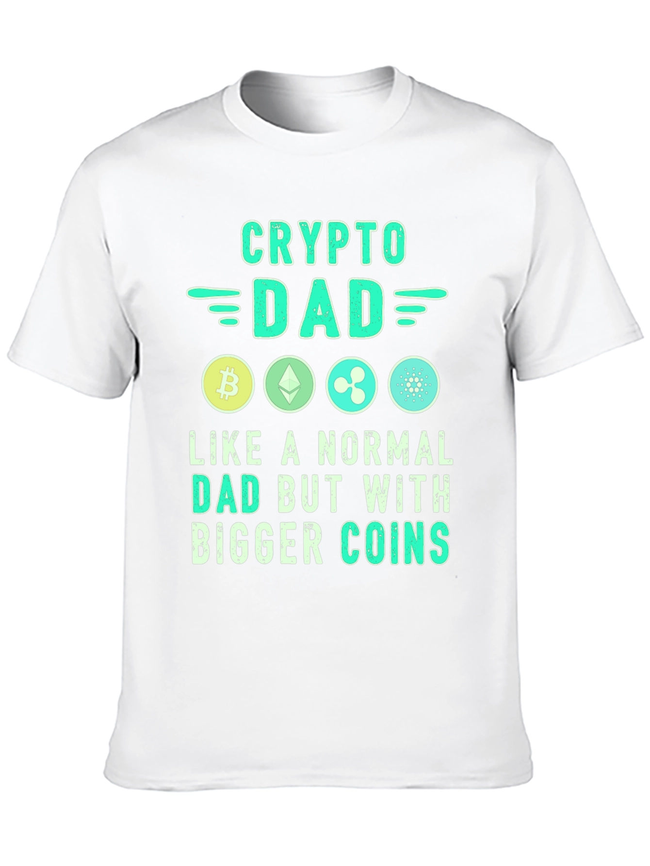 Crypto Dad T-Shirt - Bitcoin Ethereum Ripple Design