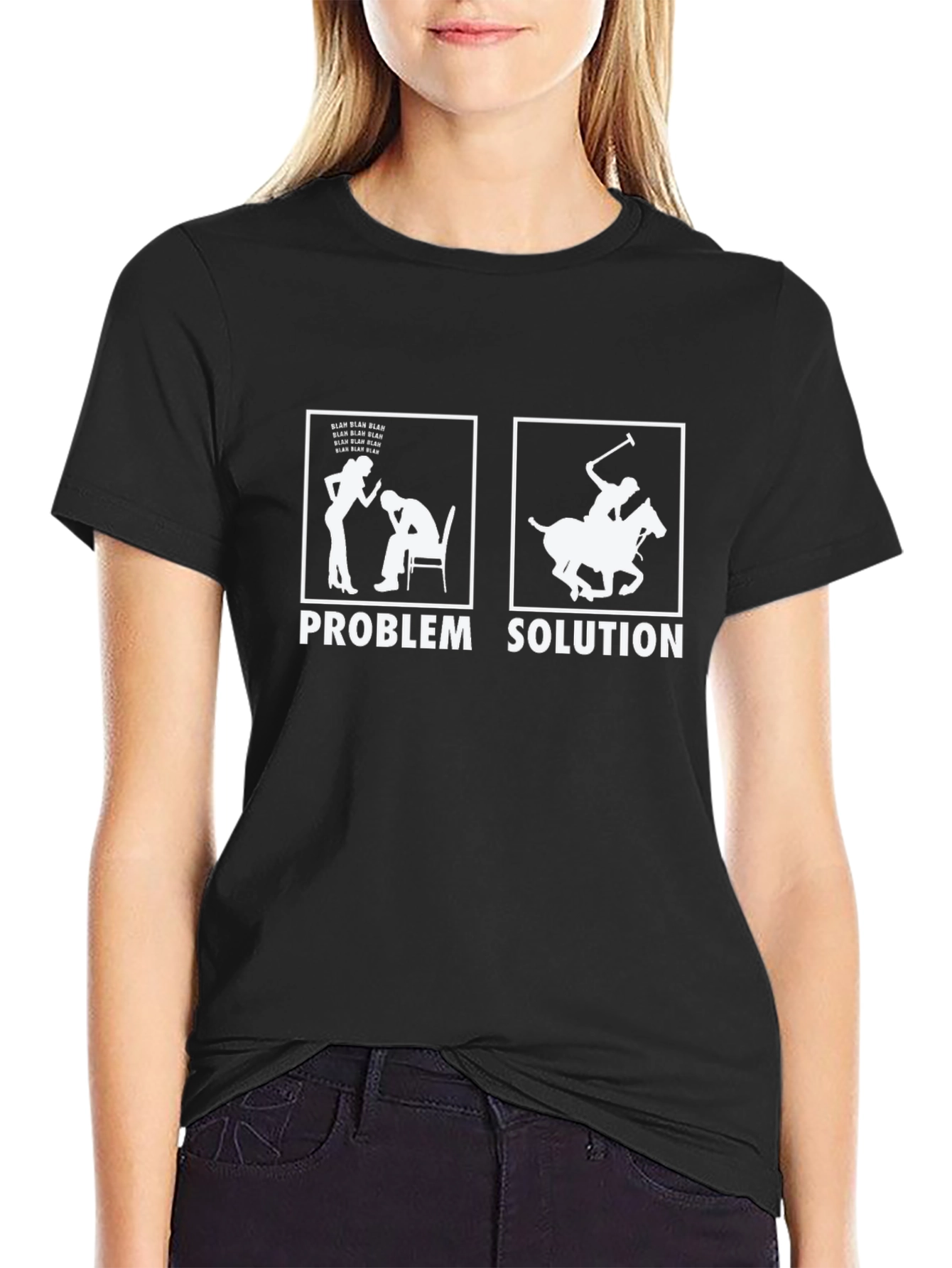 Problem Solution Polo Humor T-Shirt