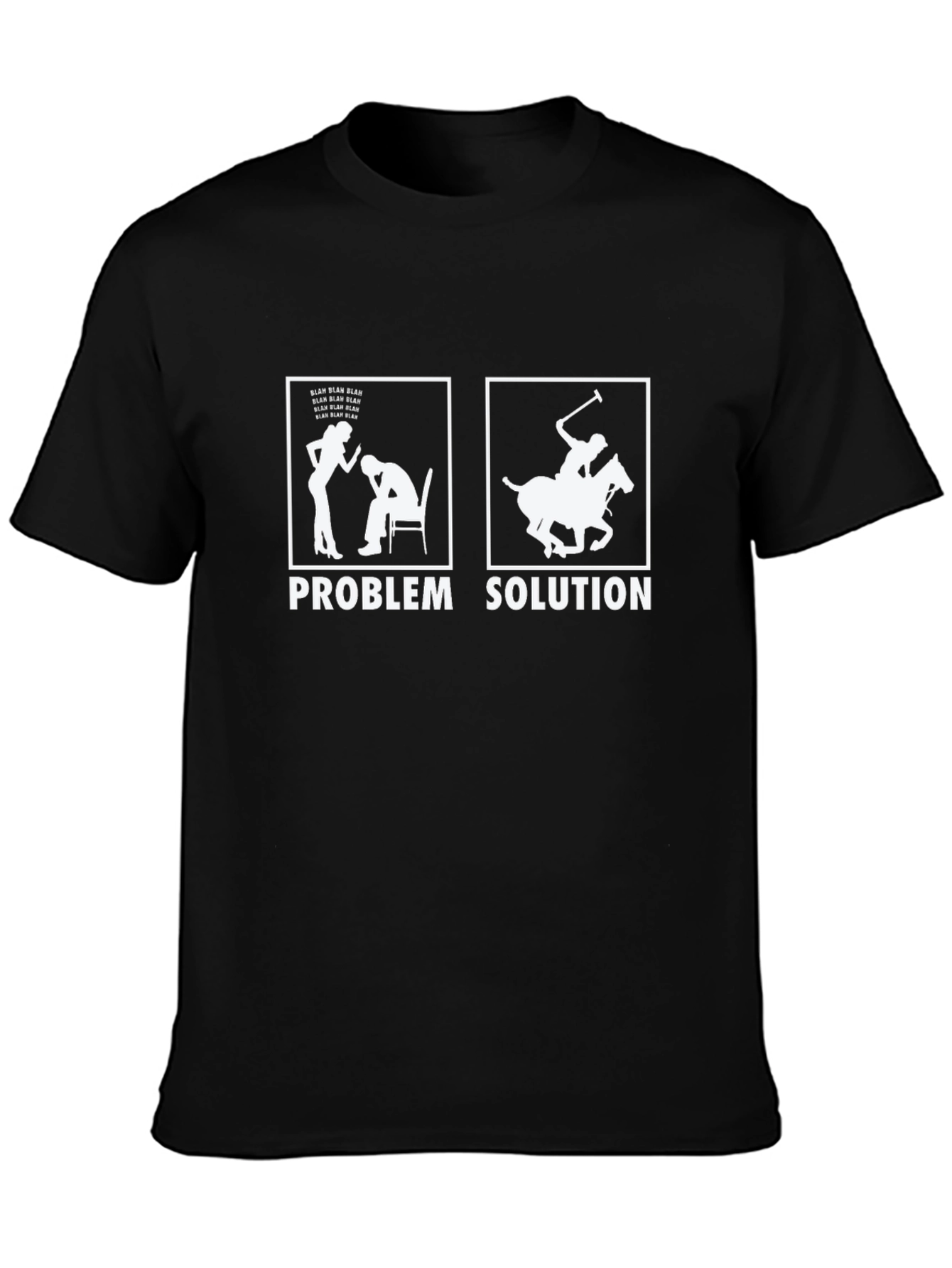 Problem Solution Polo Humor T-Shirt