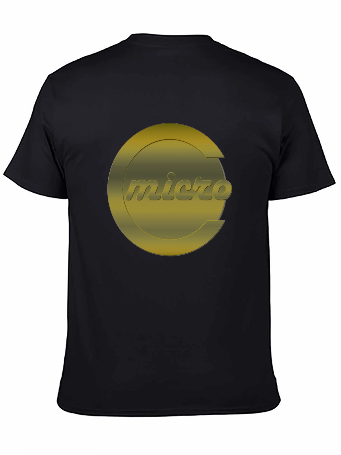 Micro Graphic T-Shirt - Black Crew Neck Tee
