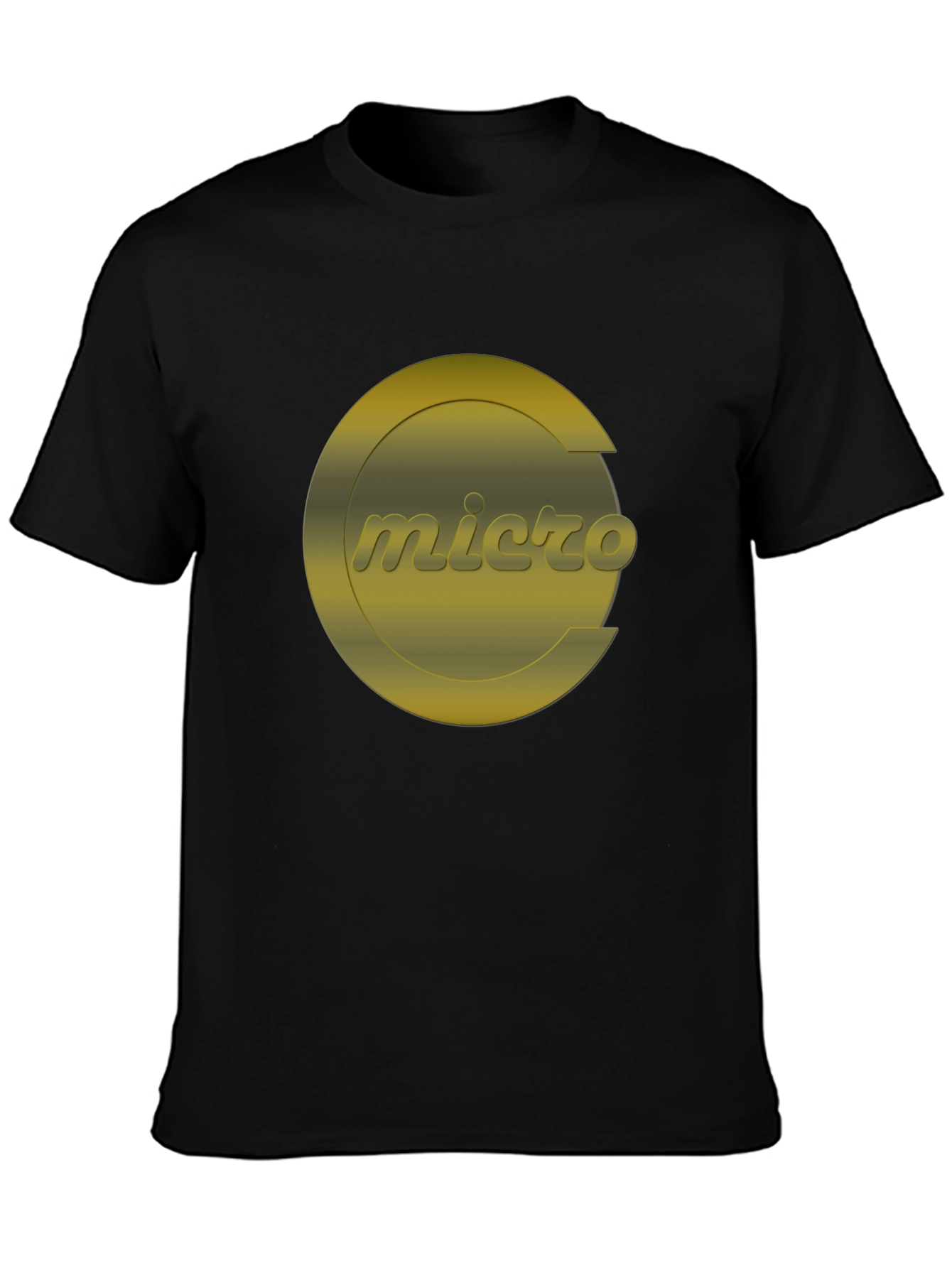 Micro Graphic T-Shirt - Black Crew Neck Tee