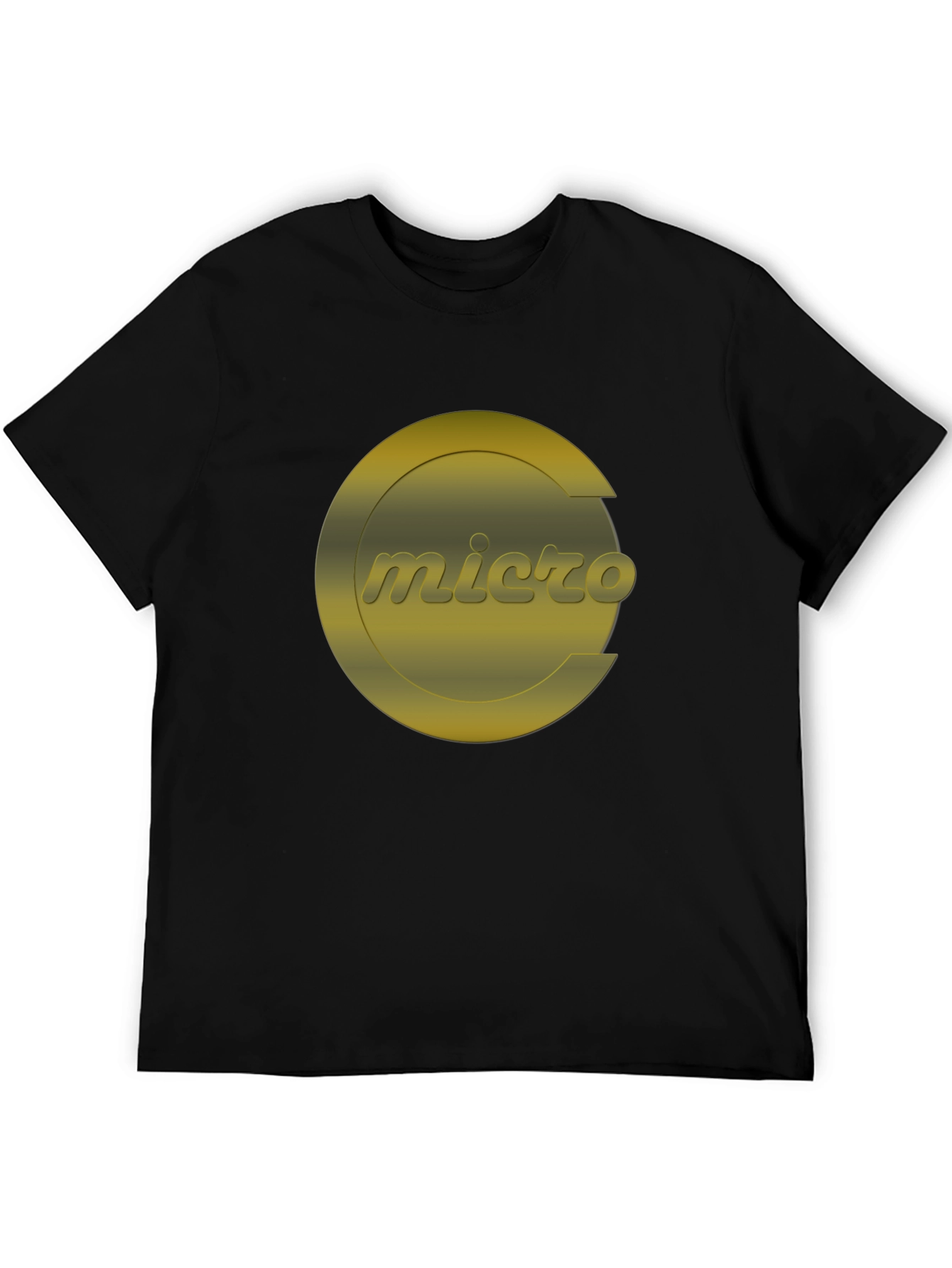 Micro Graphic T-Shirt - Black Crew Neck Tee