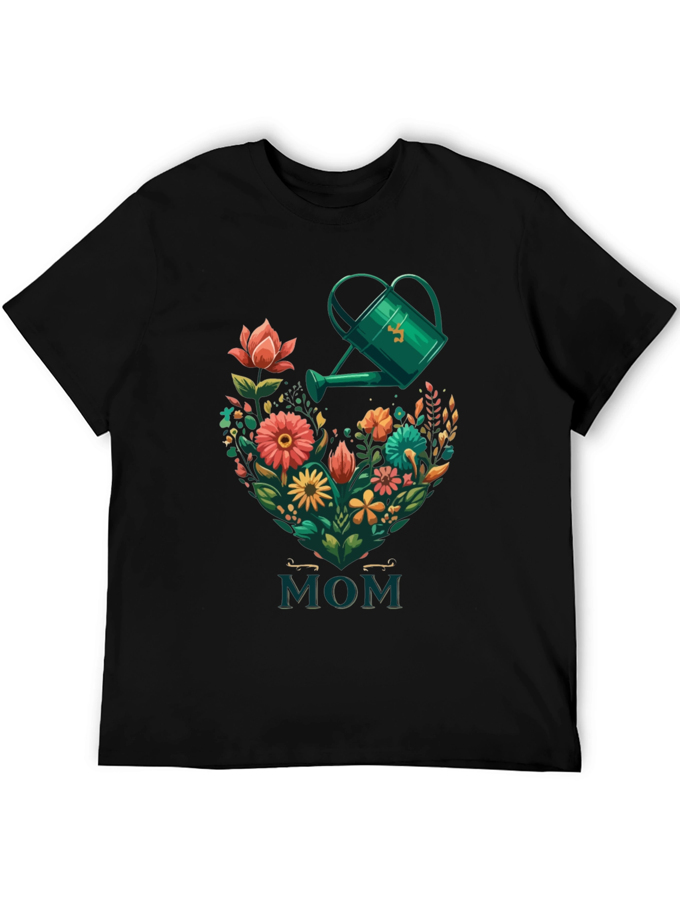 Floral Heart MOM Graphic Tee - Gardening Gift