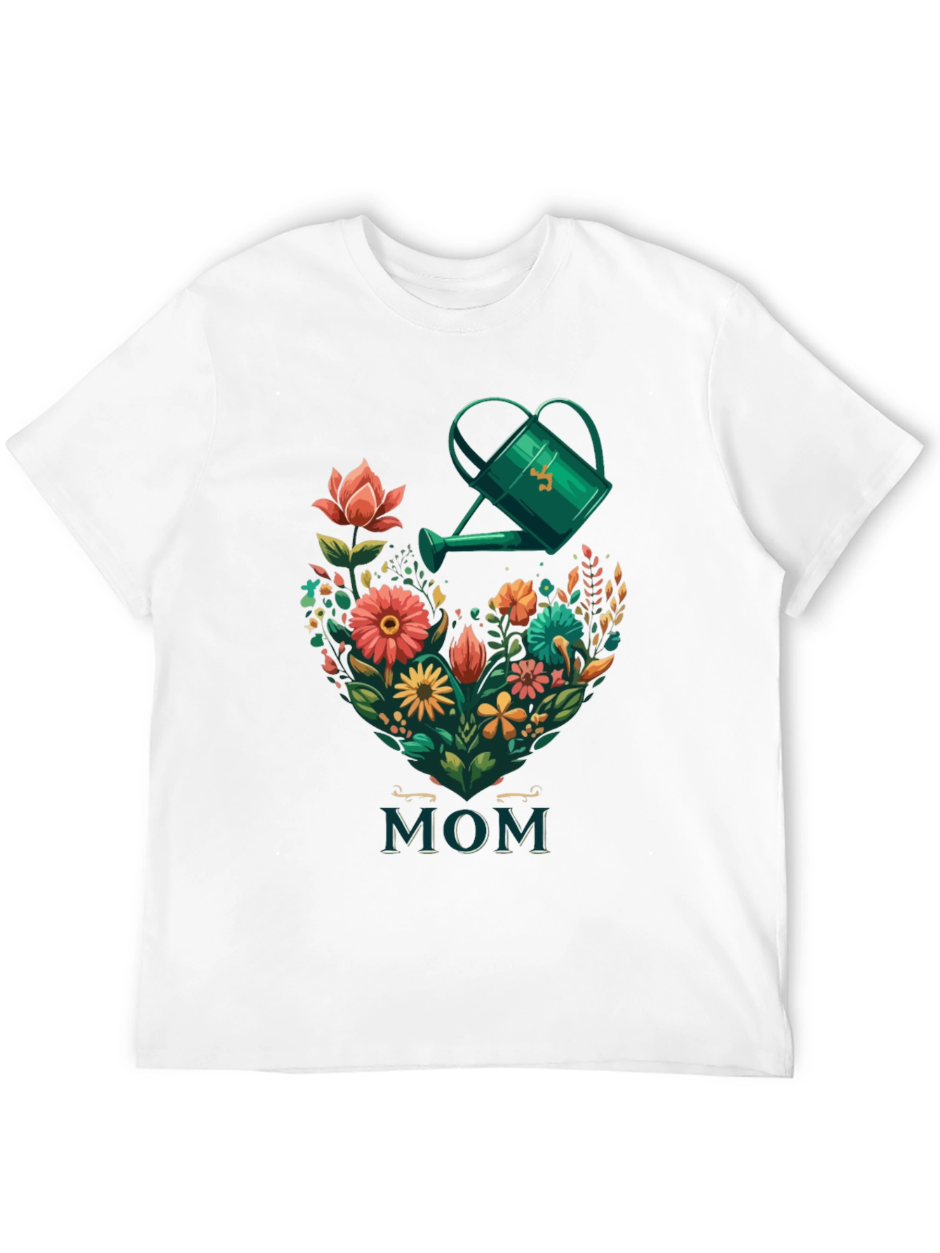 Floral Heart MOM Graphic Tee - Gardening Gift