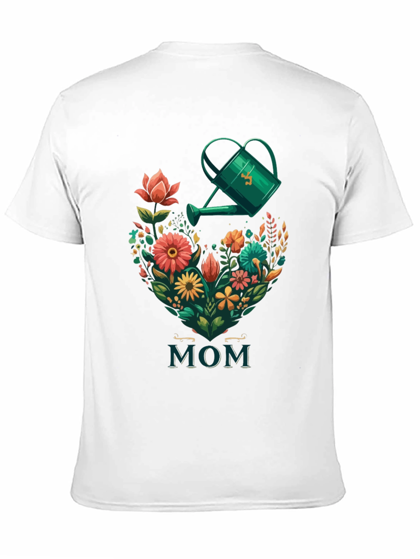 Floral Heart MOM Graphic Tee - Gardening Gift
