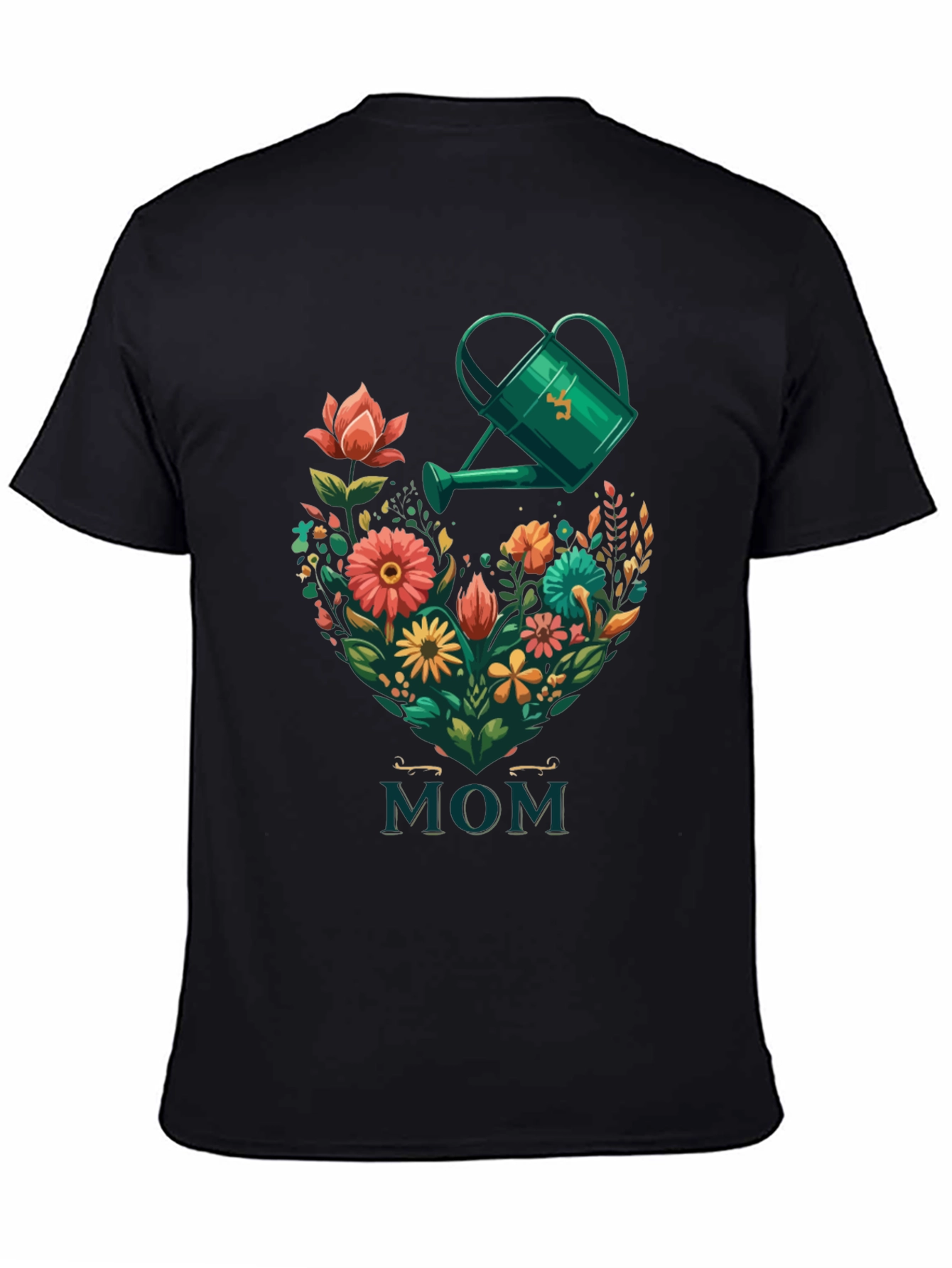 Floral Heart MOM Graphic Tee - Gardening Gift