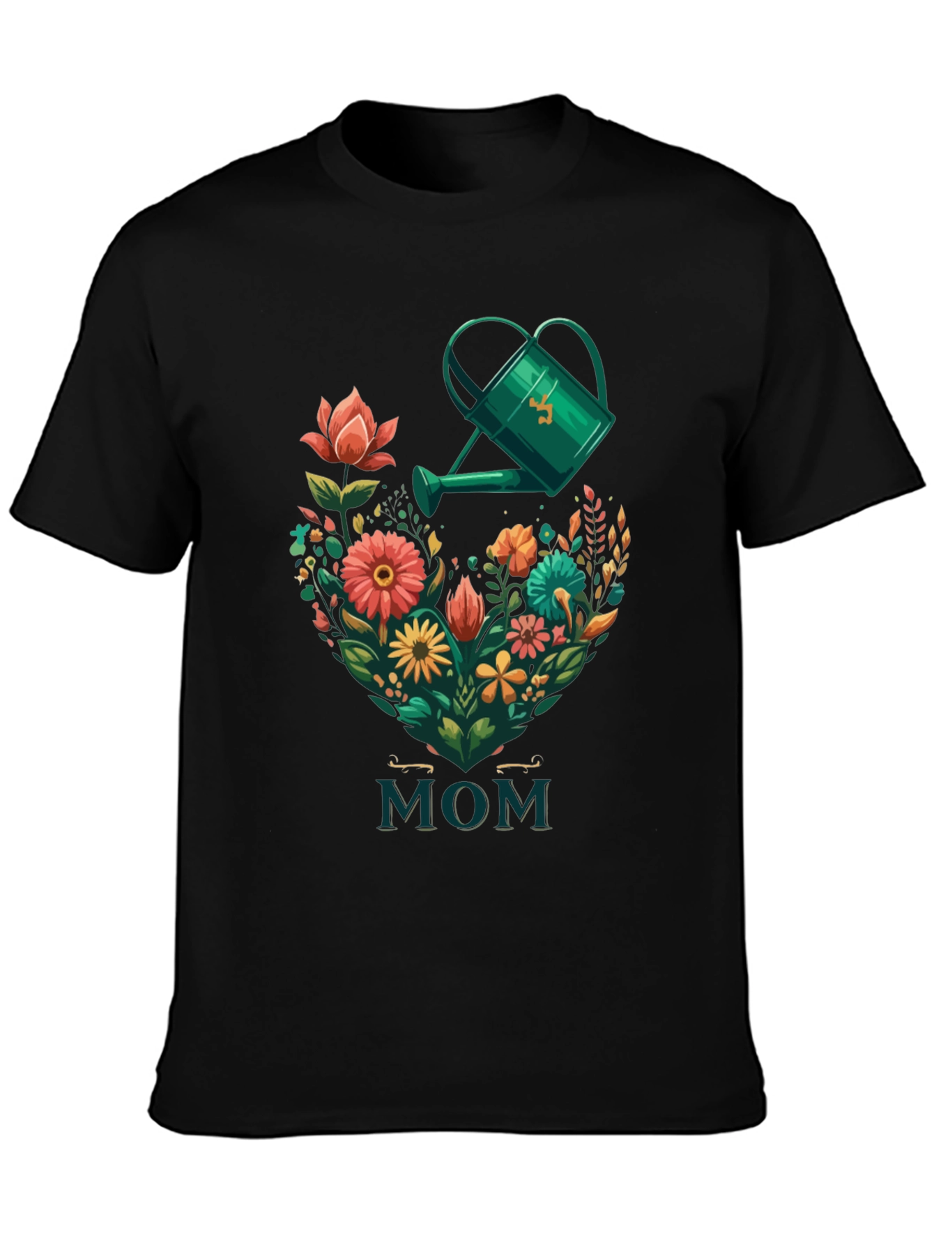 Floral Heart MOM Graphic Tee - Gardening Gift