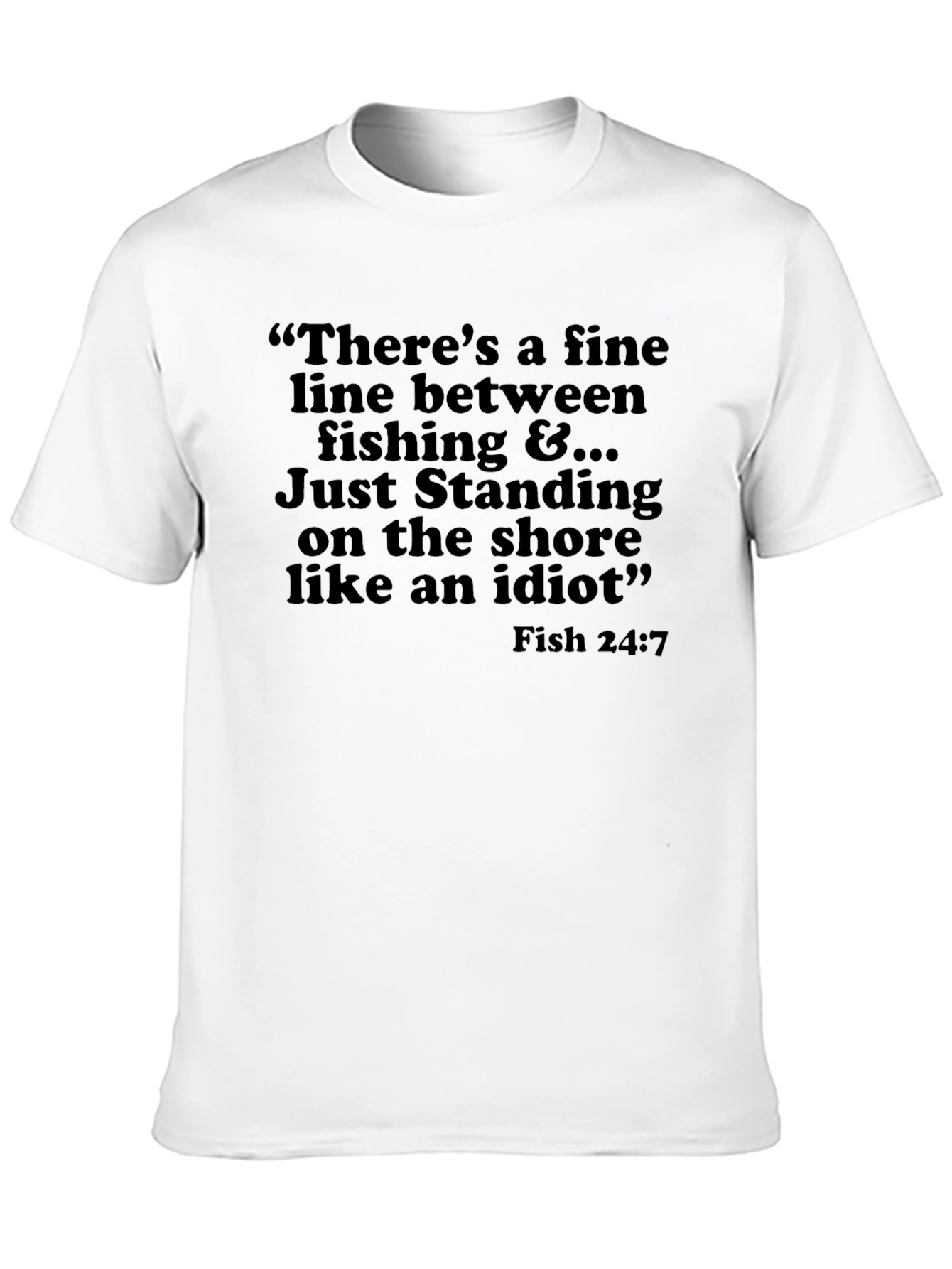 Funny Fishing Graphic T-Shirt - Shore Idiot