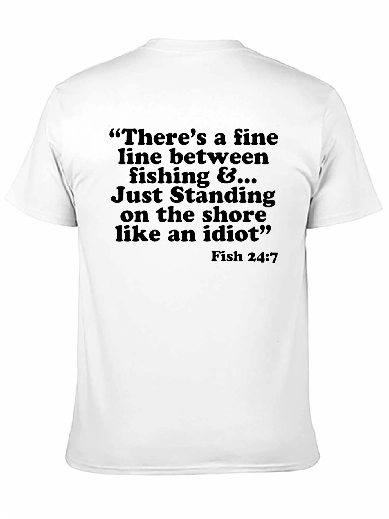 Funny Fishing Graphic T-Shirt - Shore Idiot