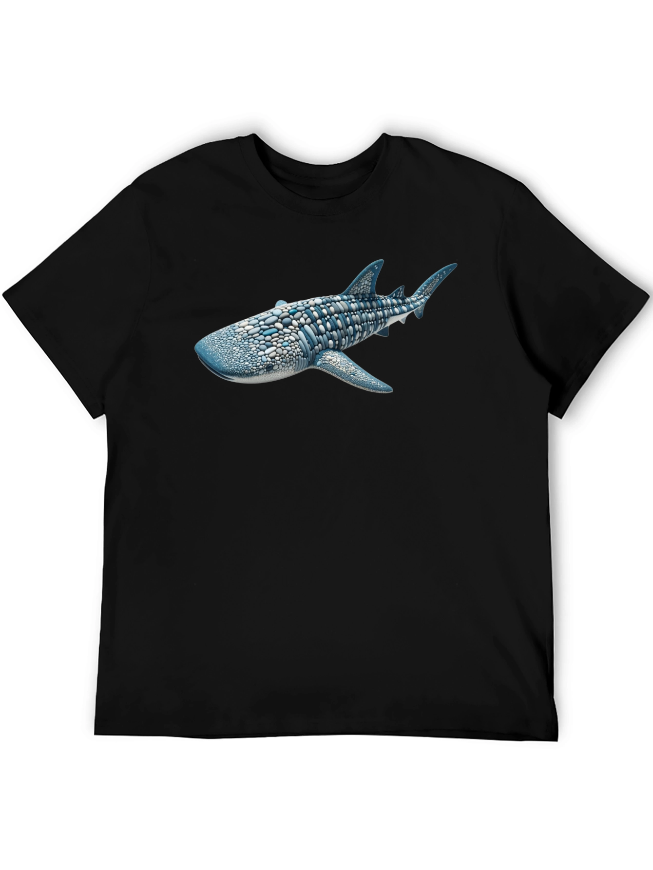 Whale Shark Graphic Tee - Black Cotton T-Shirt