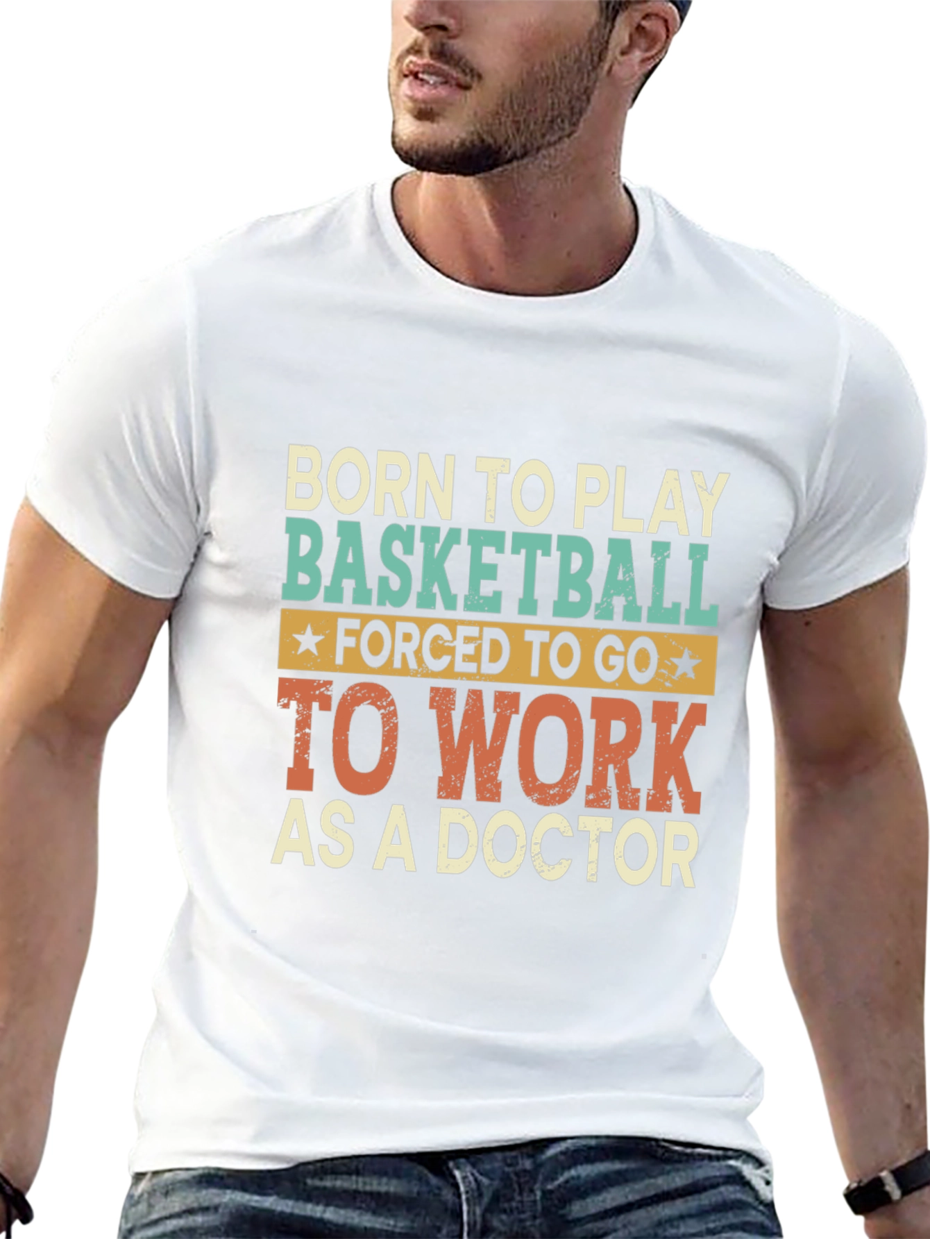 Born to Play Basketball Doctor T-Shirt