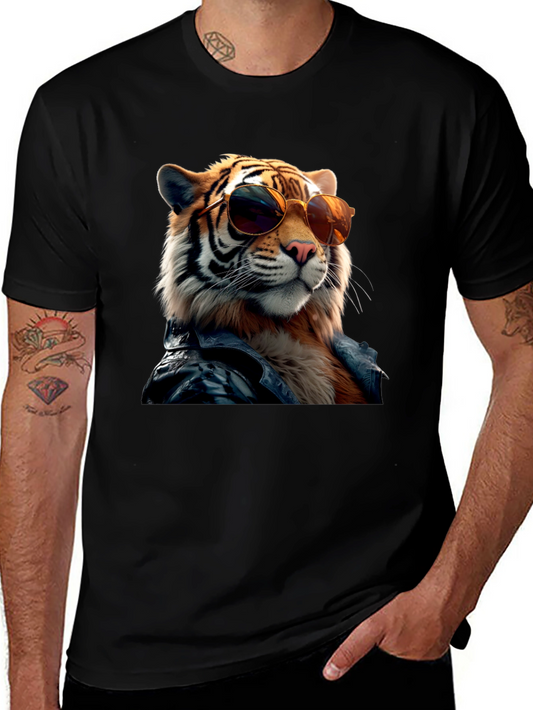 Cool Tiger Graphic Tee - Black T-Shirt