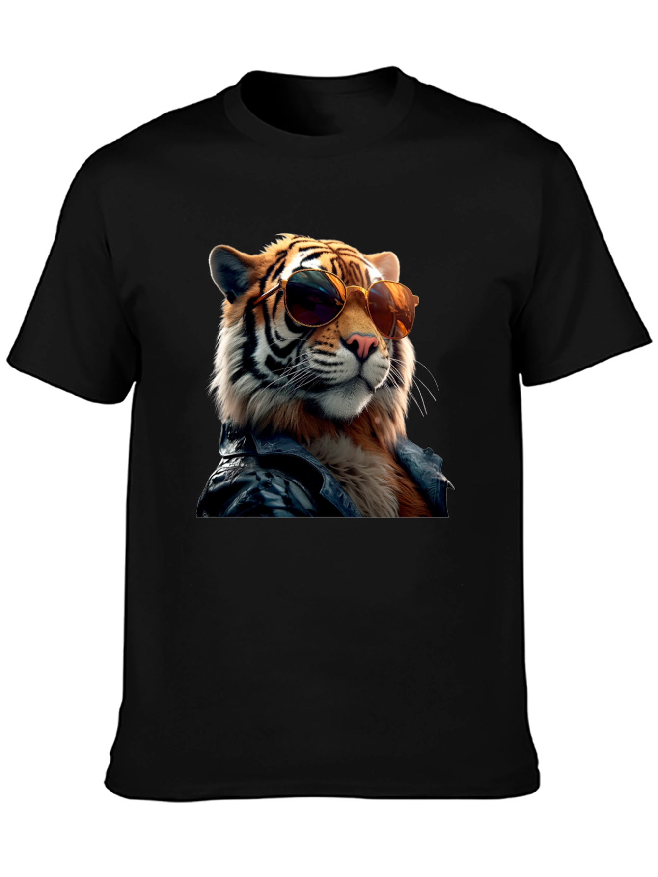 Cool Tiger Graphic Tee - Black T-Shirt