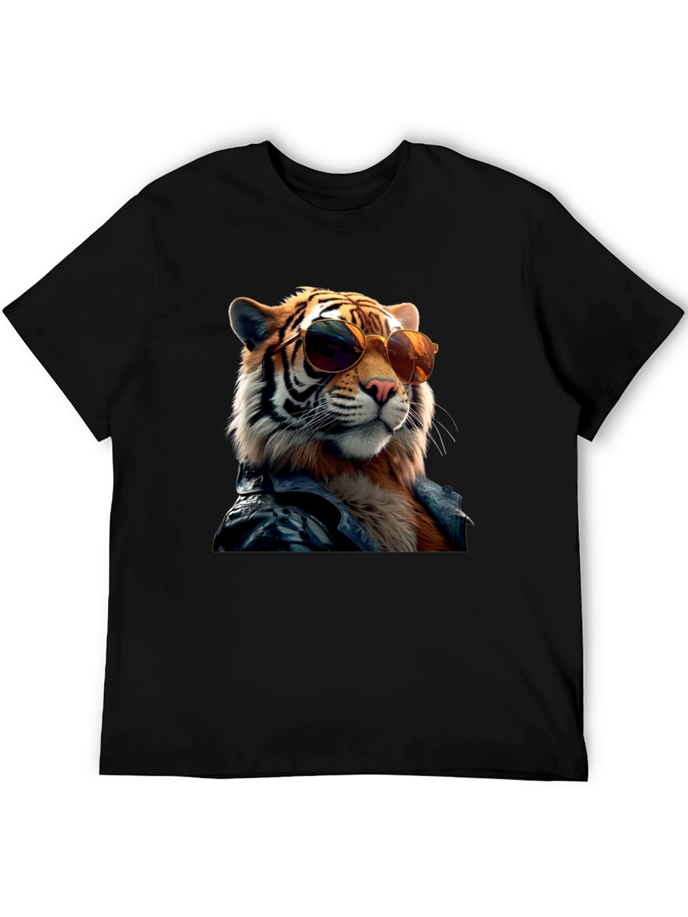 Cool Tiger Graphic Tee - Black T-Shirt
