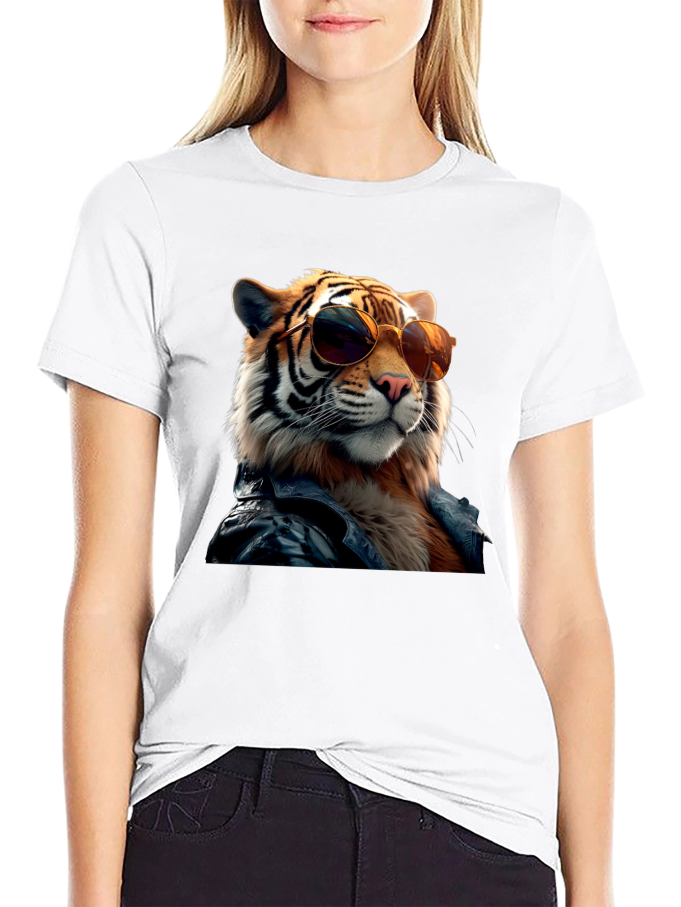 Cool Tiger Graphic Tee - Black T-Shirt