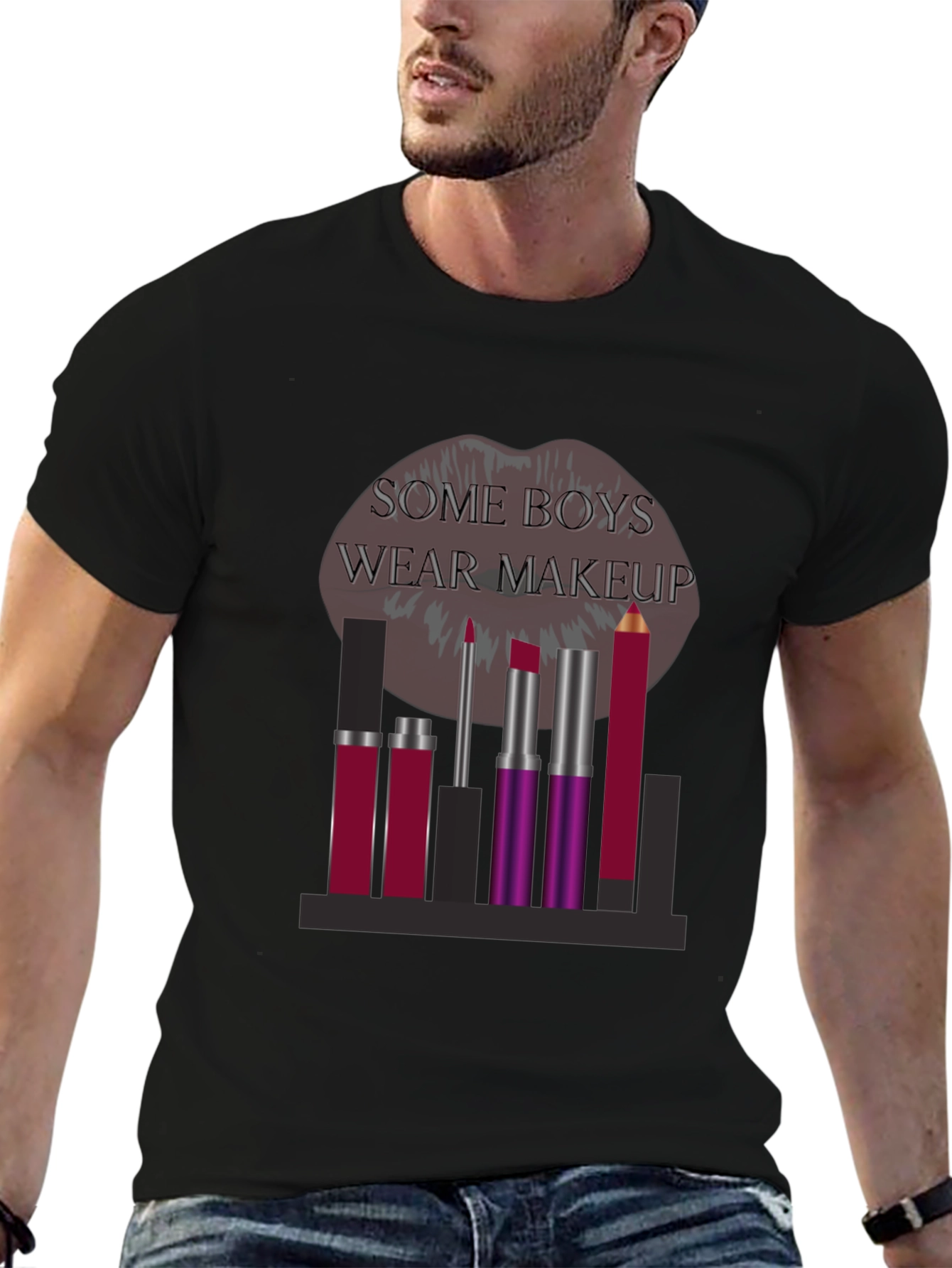 Some Boys Wear Makeup Graphic Tee
