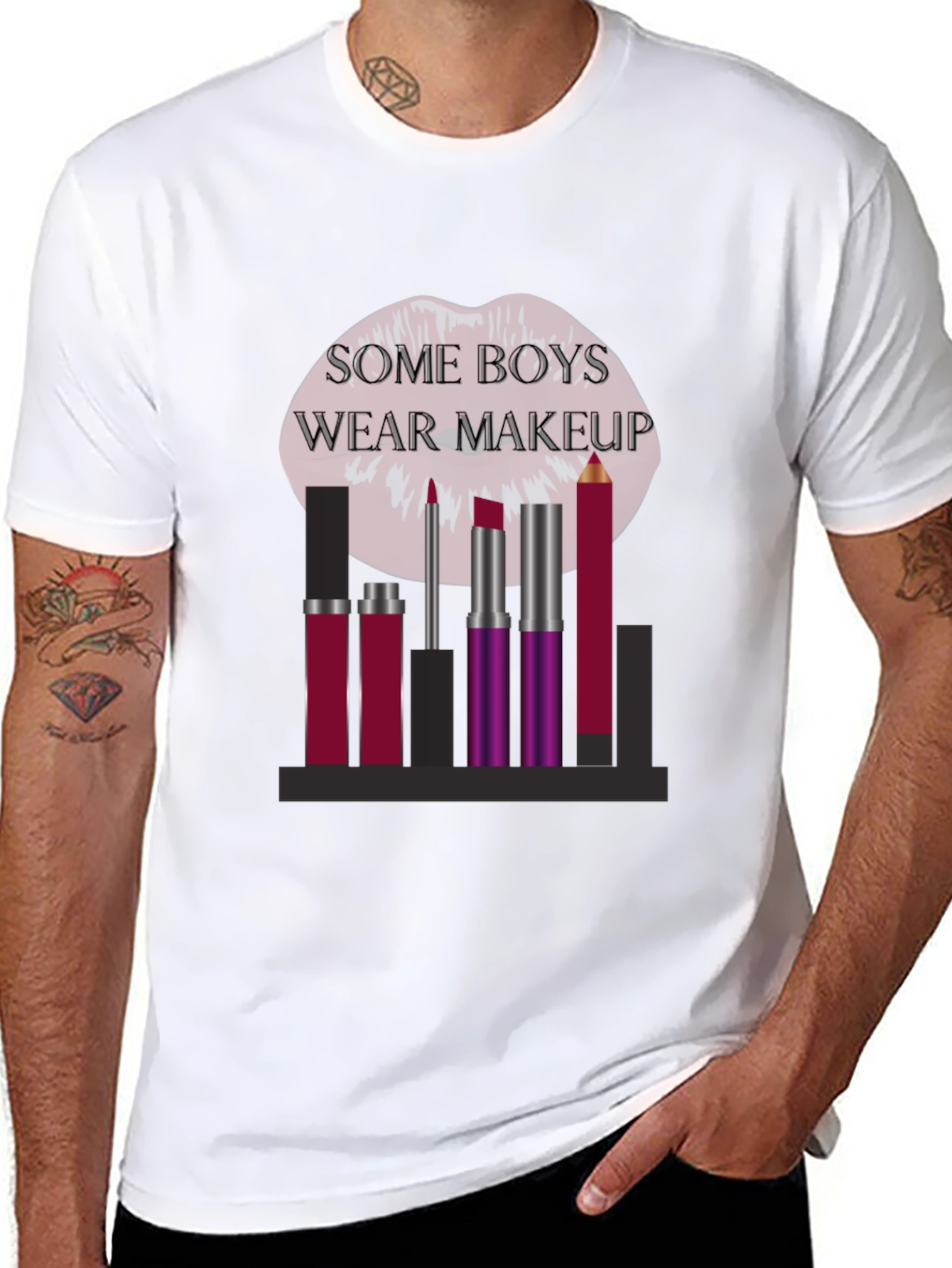 Some Boys Wear Makeup Graphic Tee