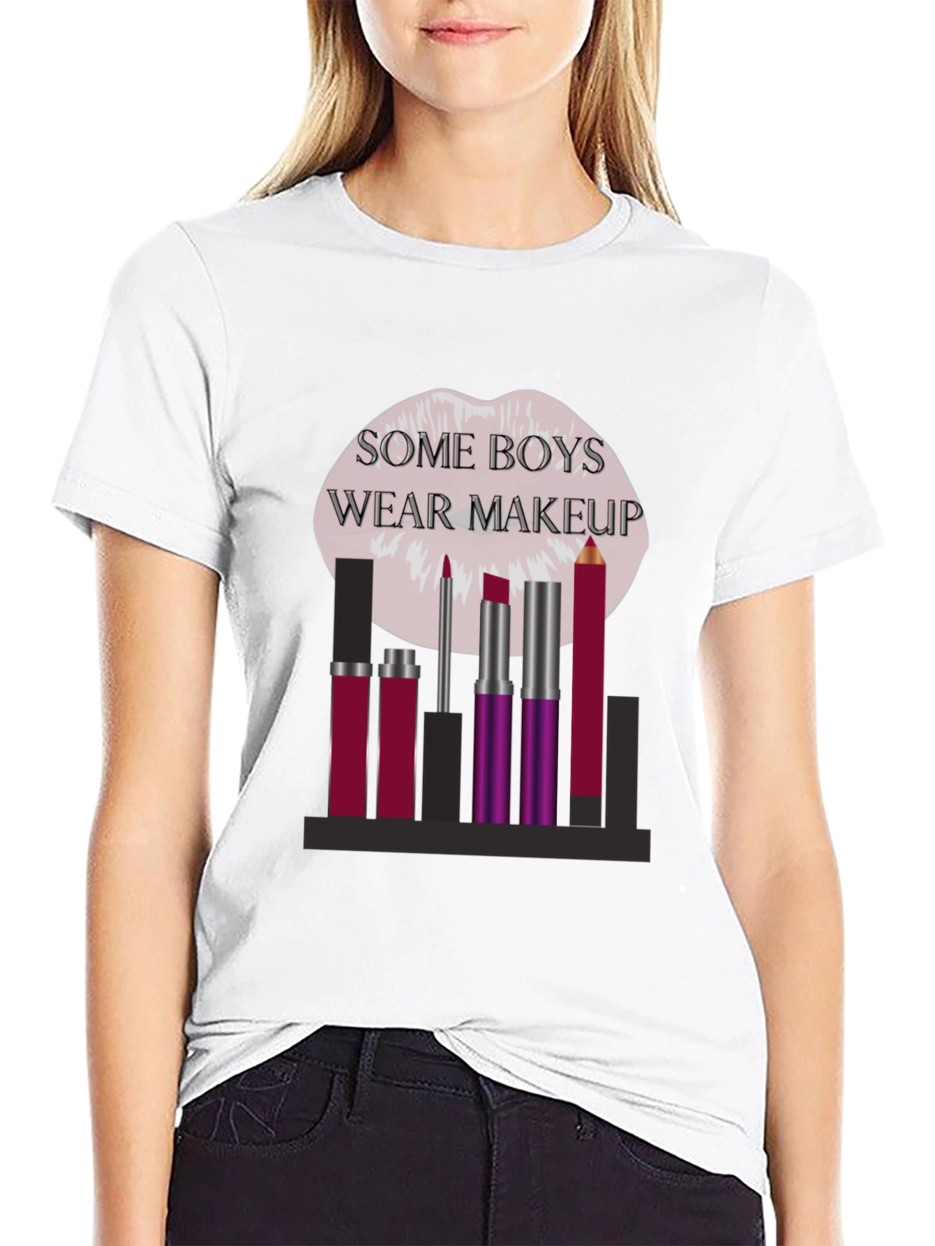 Some Boys Wear Makeup Graphic Tee