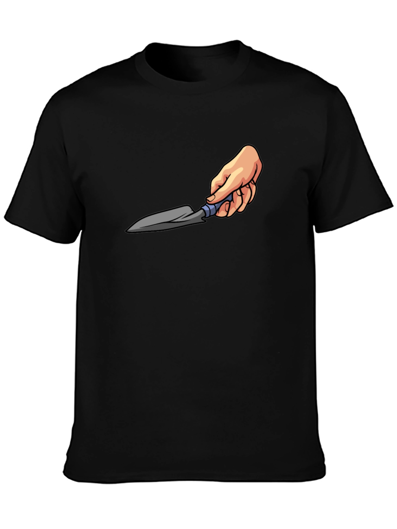 Gardening Trowel Graphic Tee - Black Cotton T-Shirt